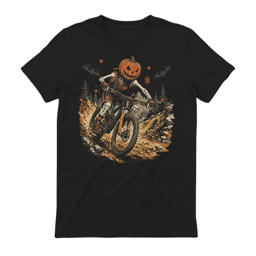 Cycling Headless Pumpkin Rider