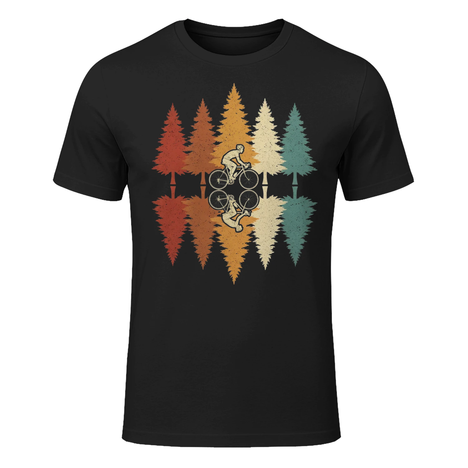 Cycling Retro Forest Reflection