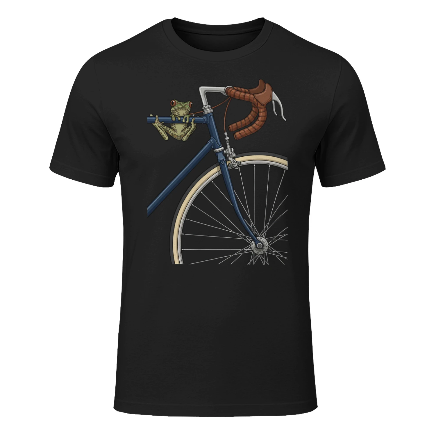 Cycling Cute Frog On Bicycle
