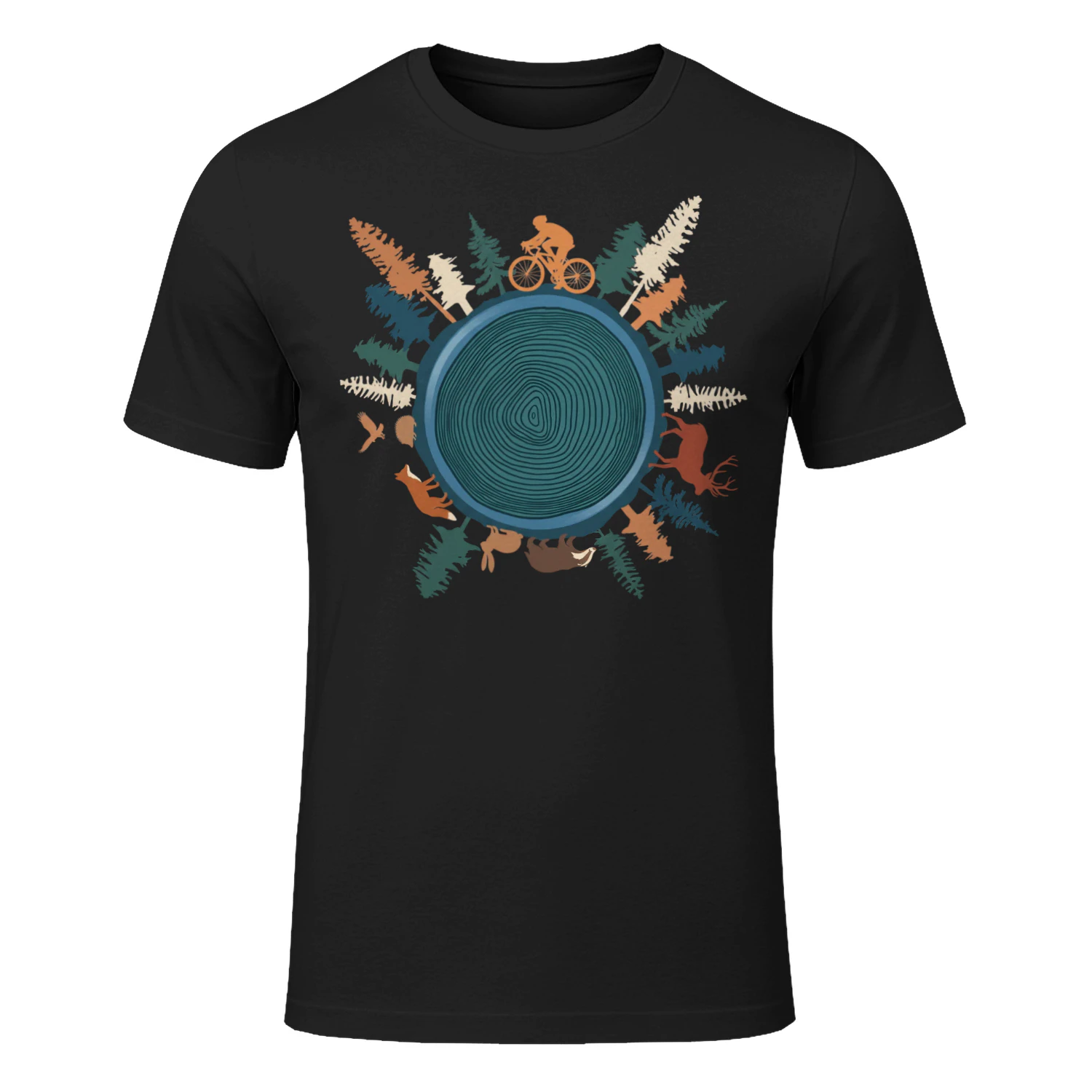 Cycling Forest Wildlife Tree Ring