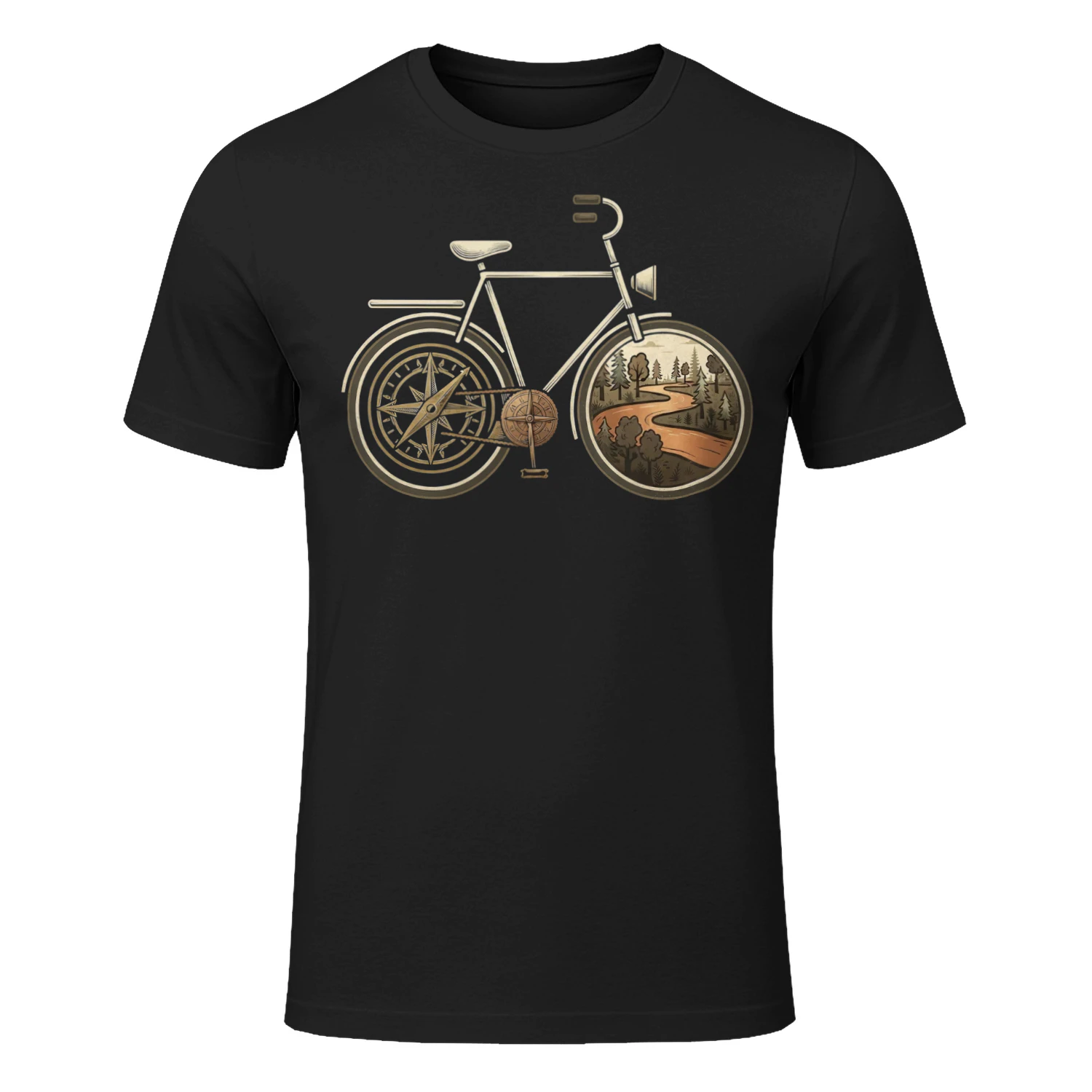 Cycling Wanderlust Compass Art