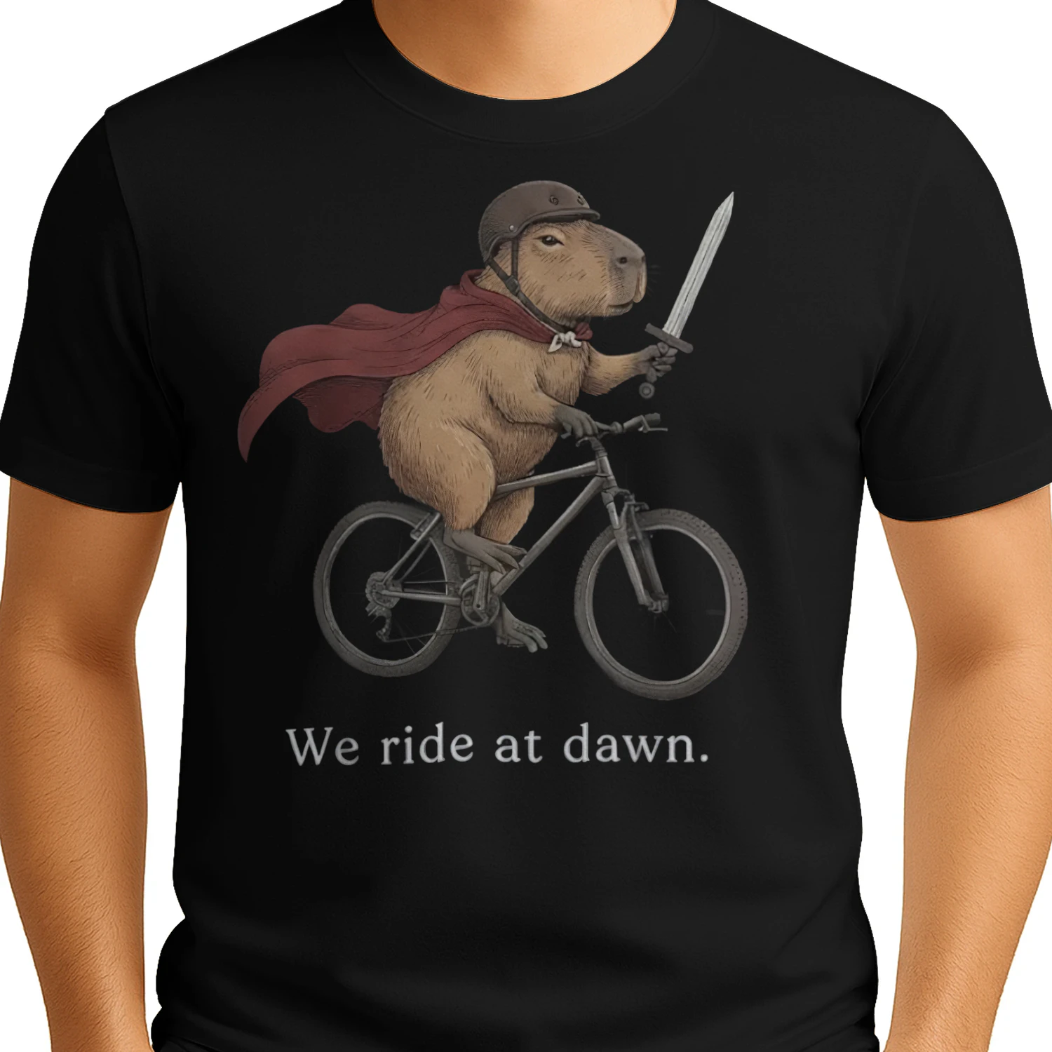 Cycling Capybara Knight Quote