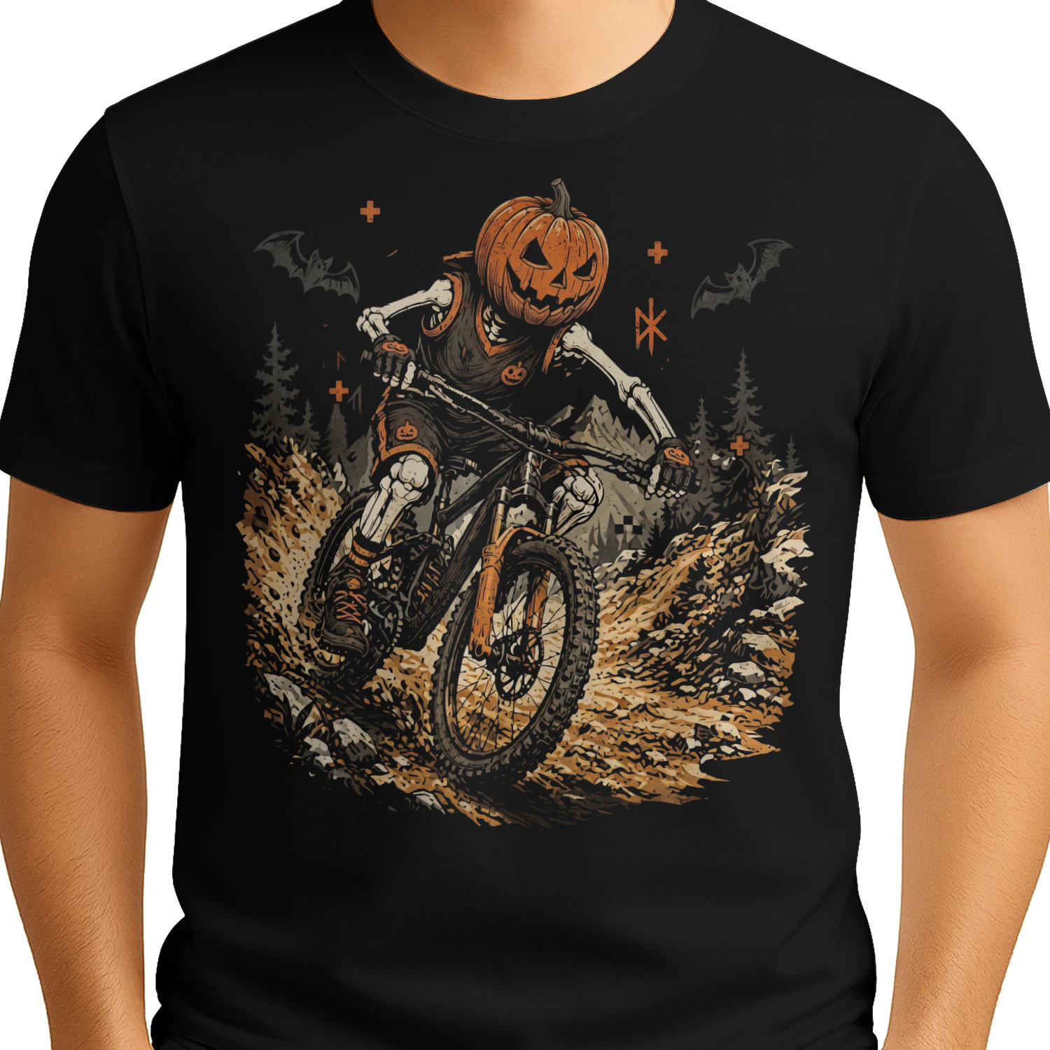 Cycling Headless Pumpkin Rider