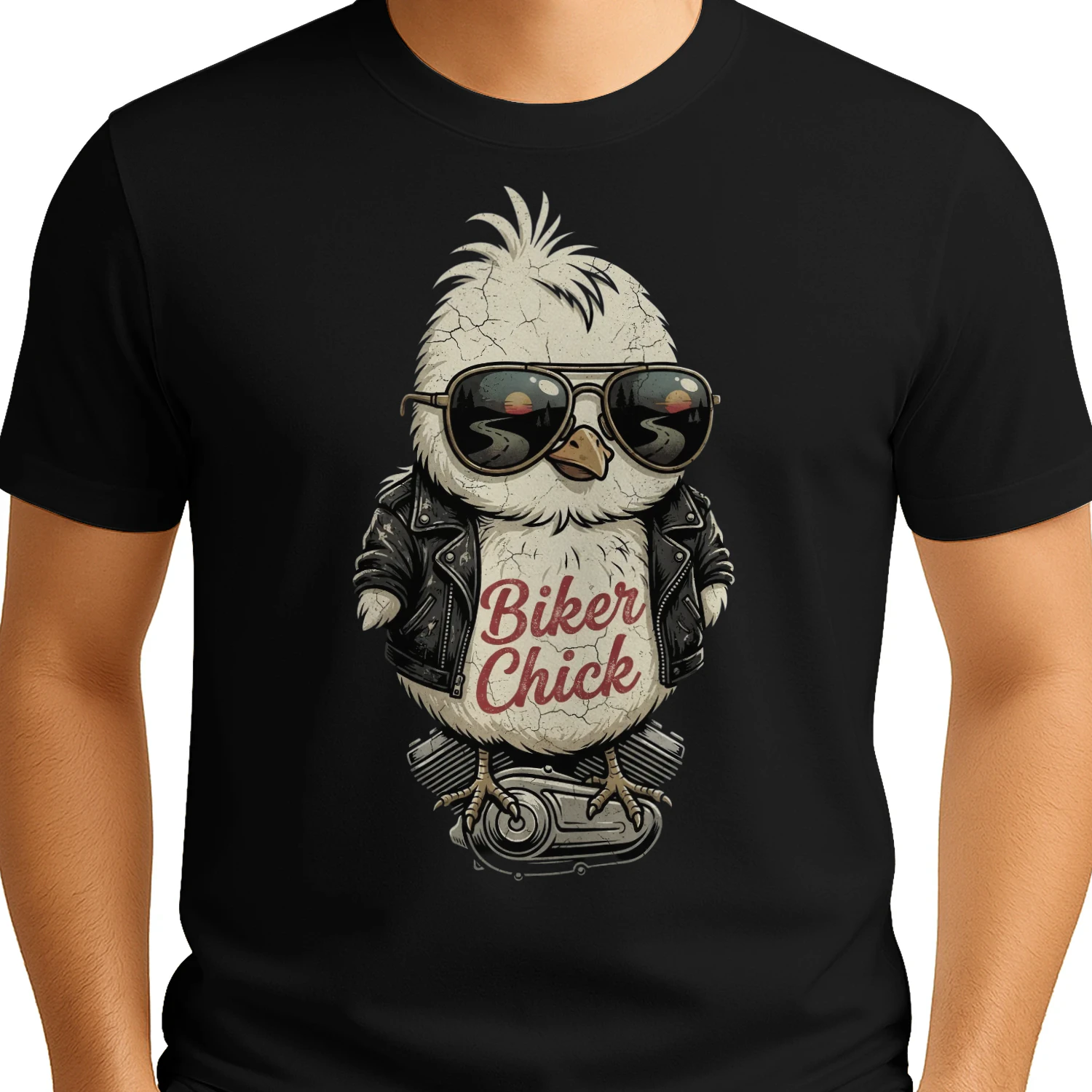 Motorcycle Chick Bird Biker