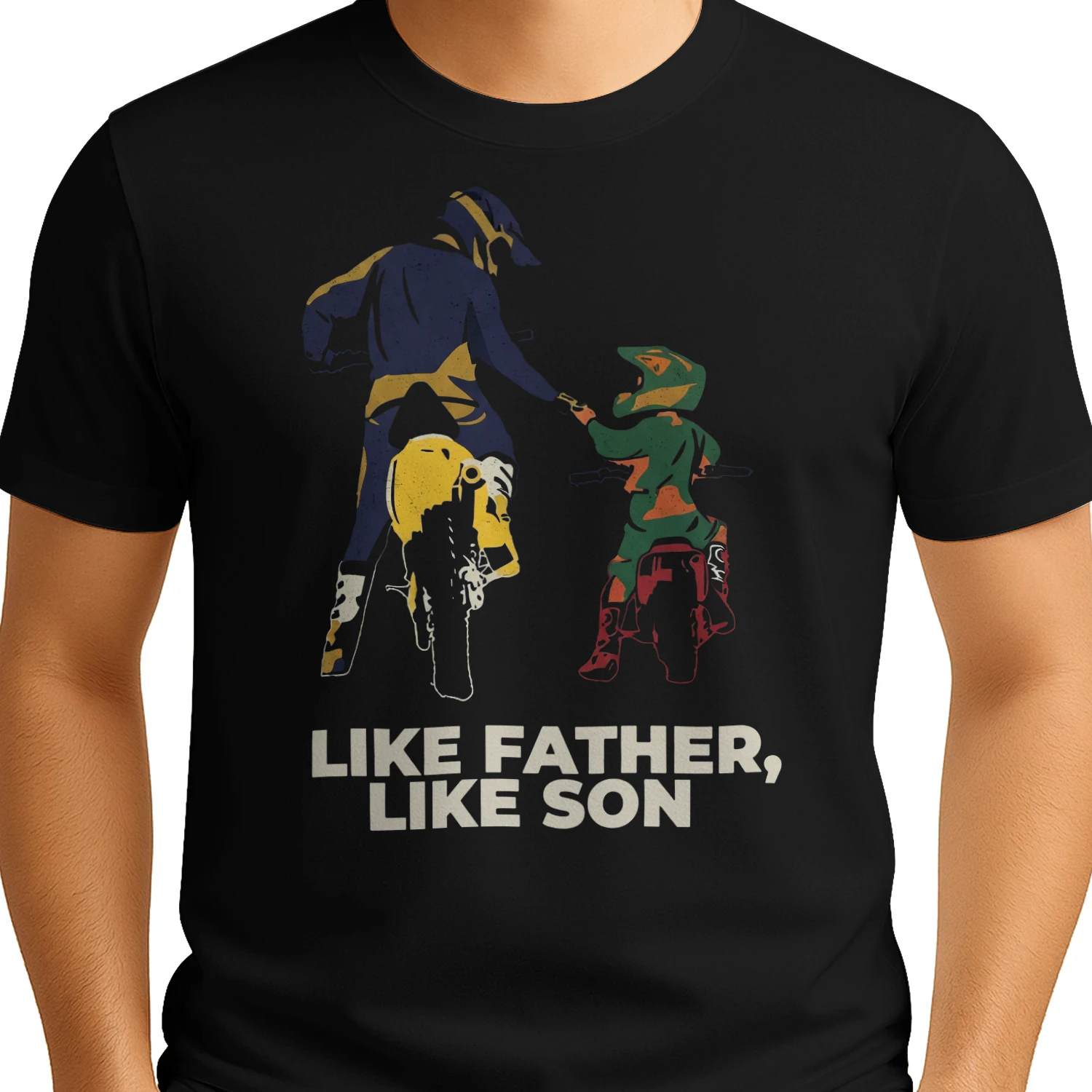 Motorcycle Father Son Family