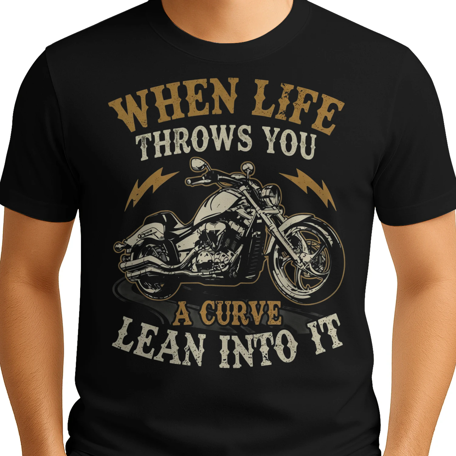 Motorcycle Curve Lightning Lean