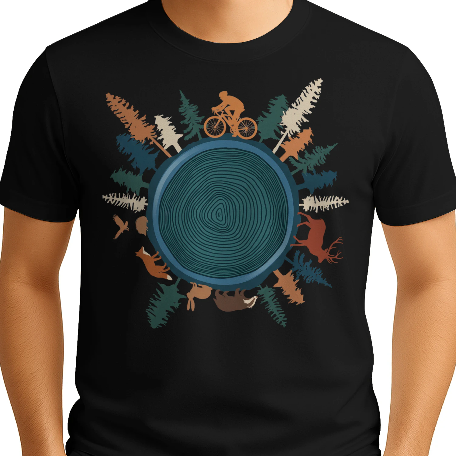 Cycling Forest Wildlife Tree Ring