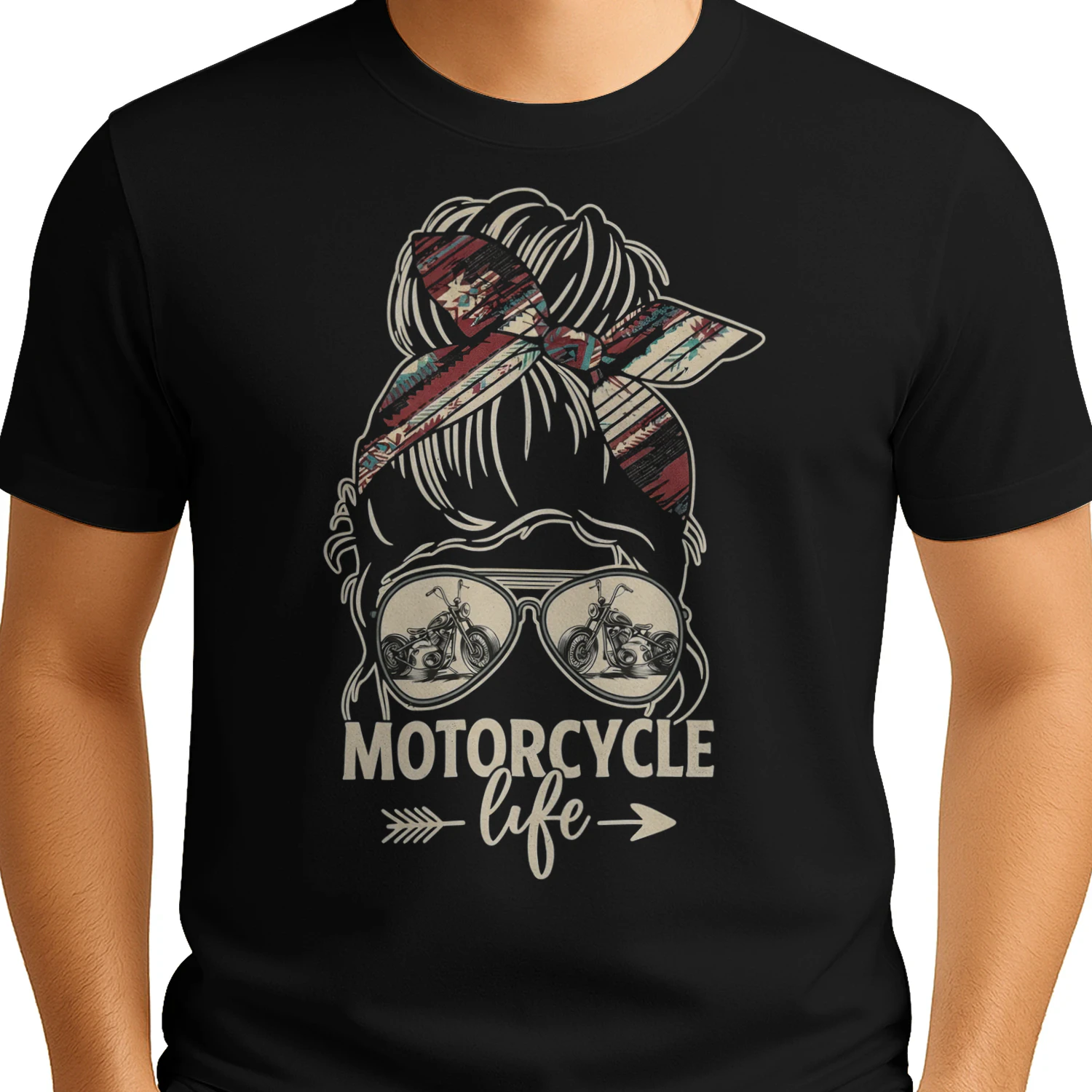 Motorcycle Life Messy Bun