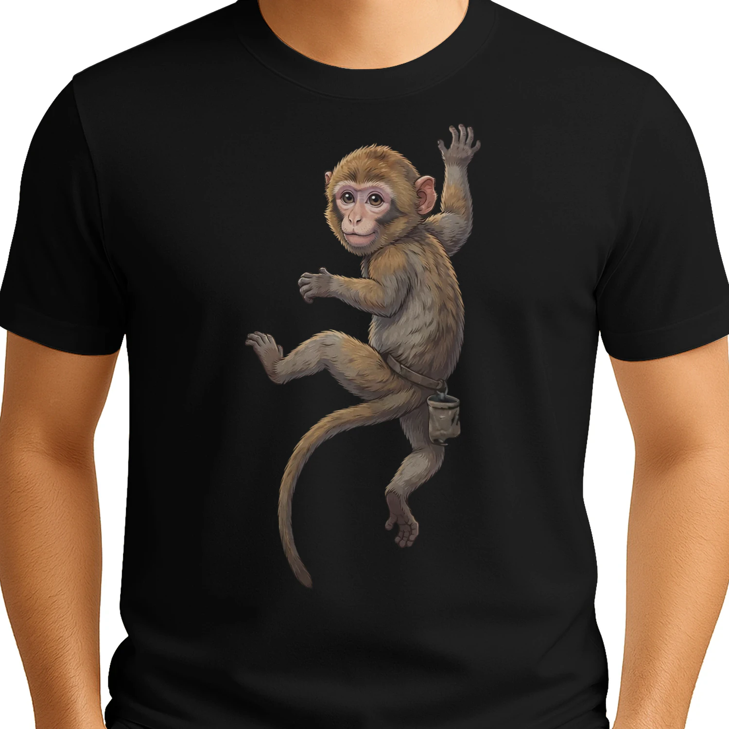 Climbing Cute Macaque Gear