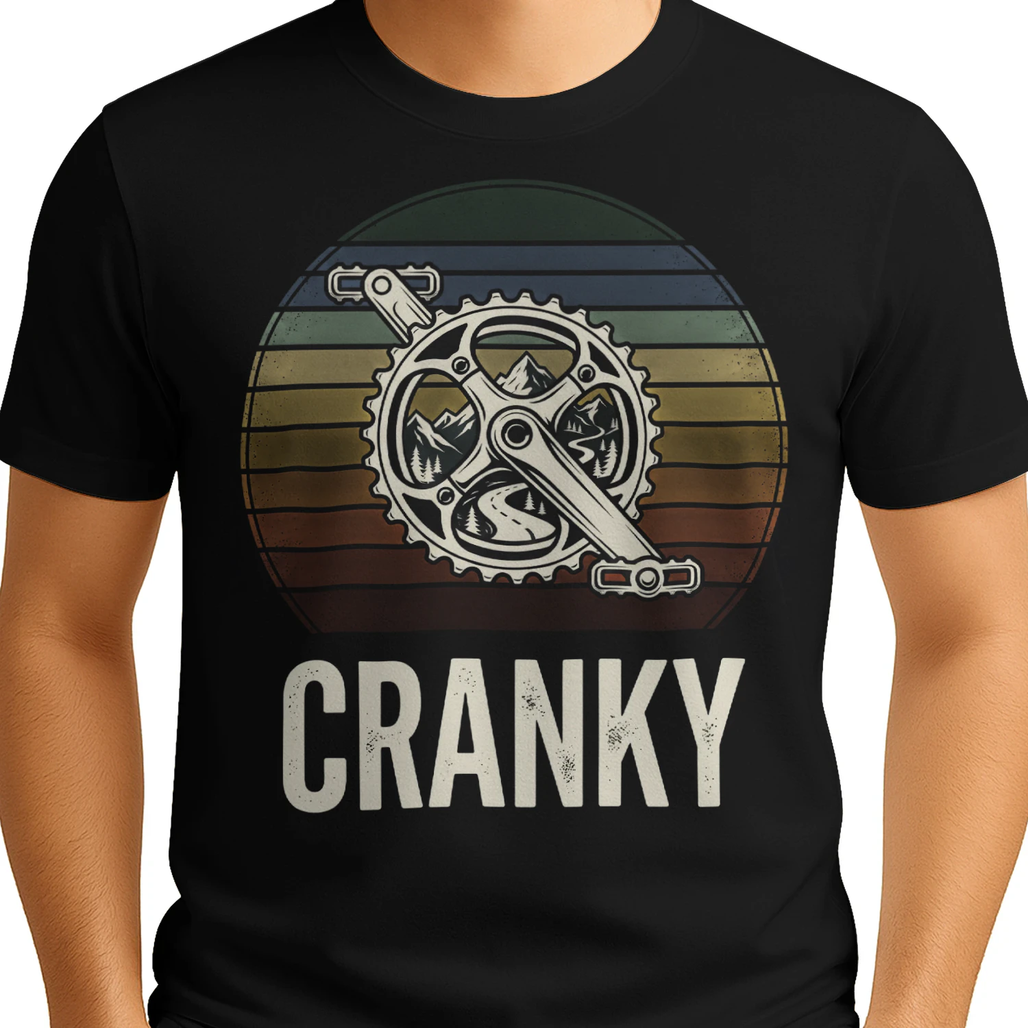 Cycling Cranky Bicycle Crankset Art