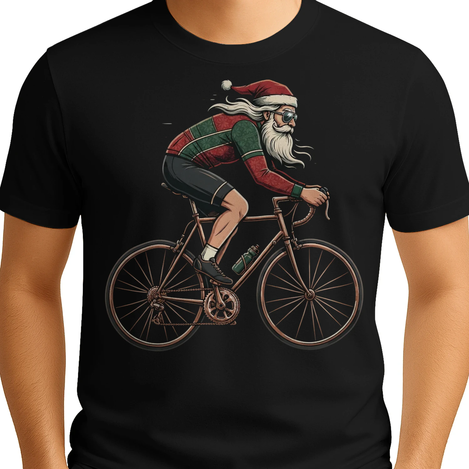 Cycling Cool Santa Claus
