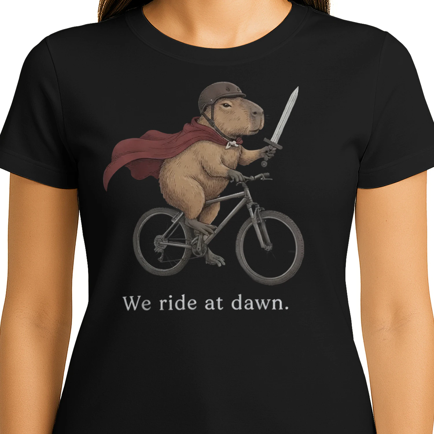 Cycling Capybara Knight Quote