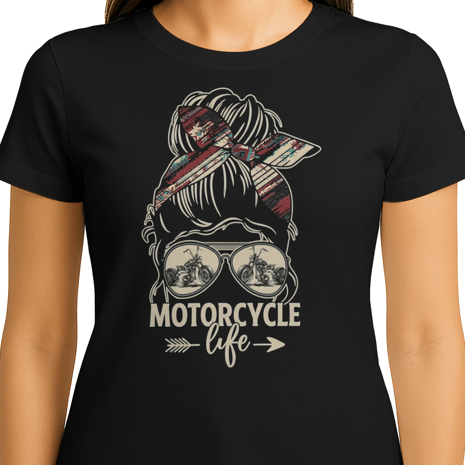 Motorcycle Life Messy Bun