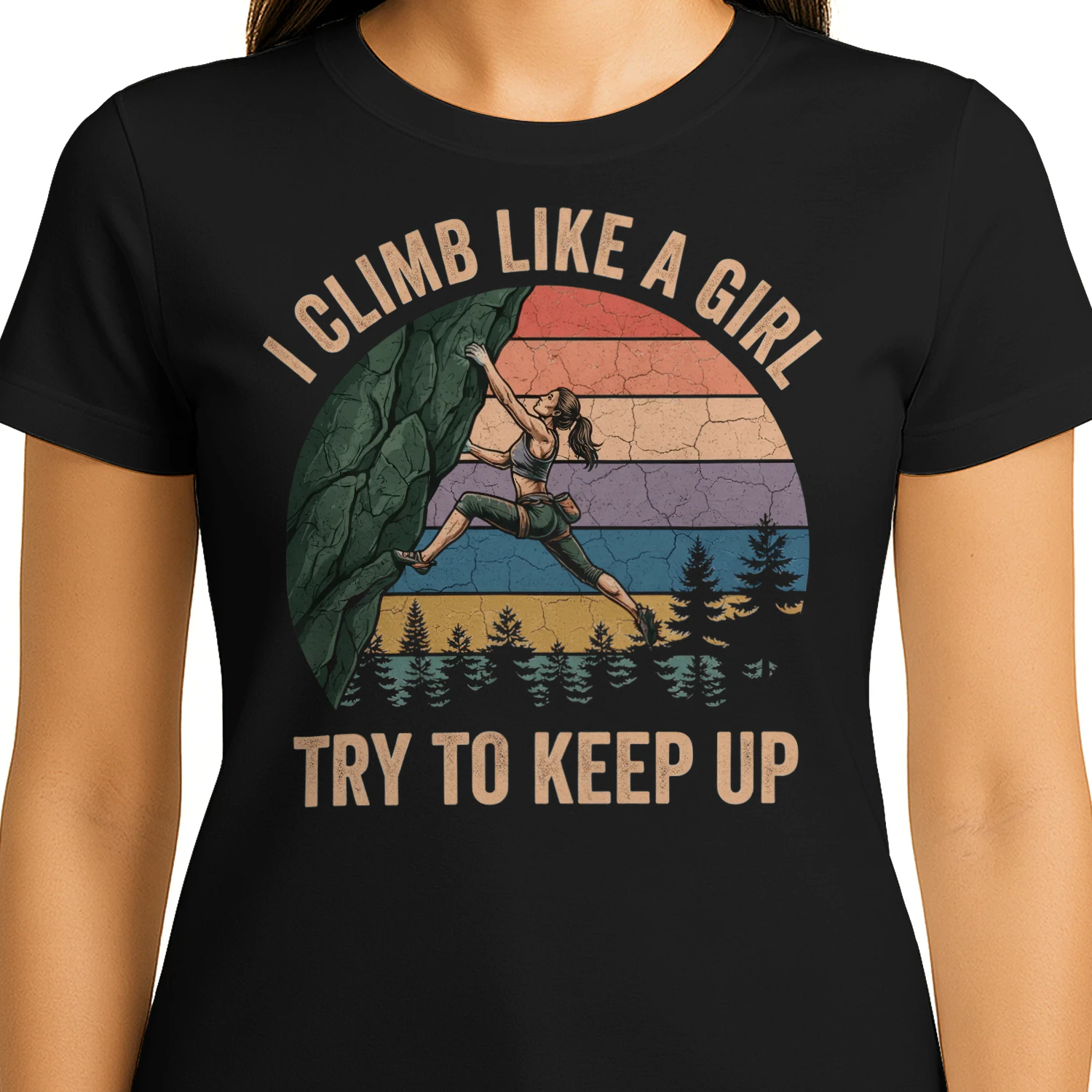 Climbing Girl Sunset Tree