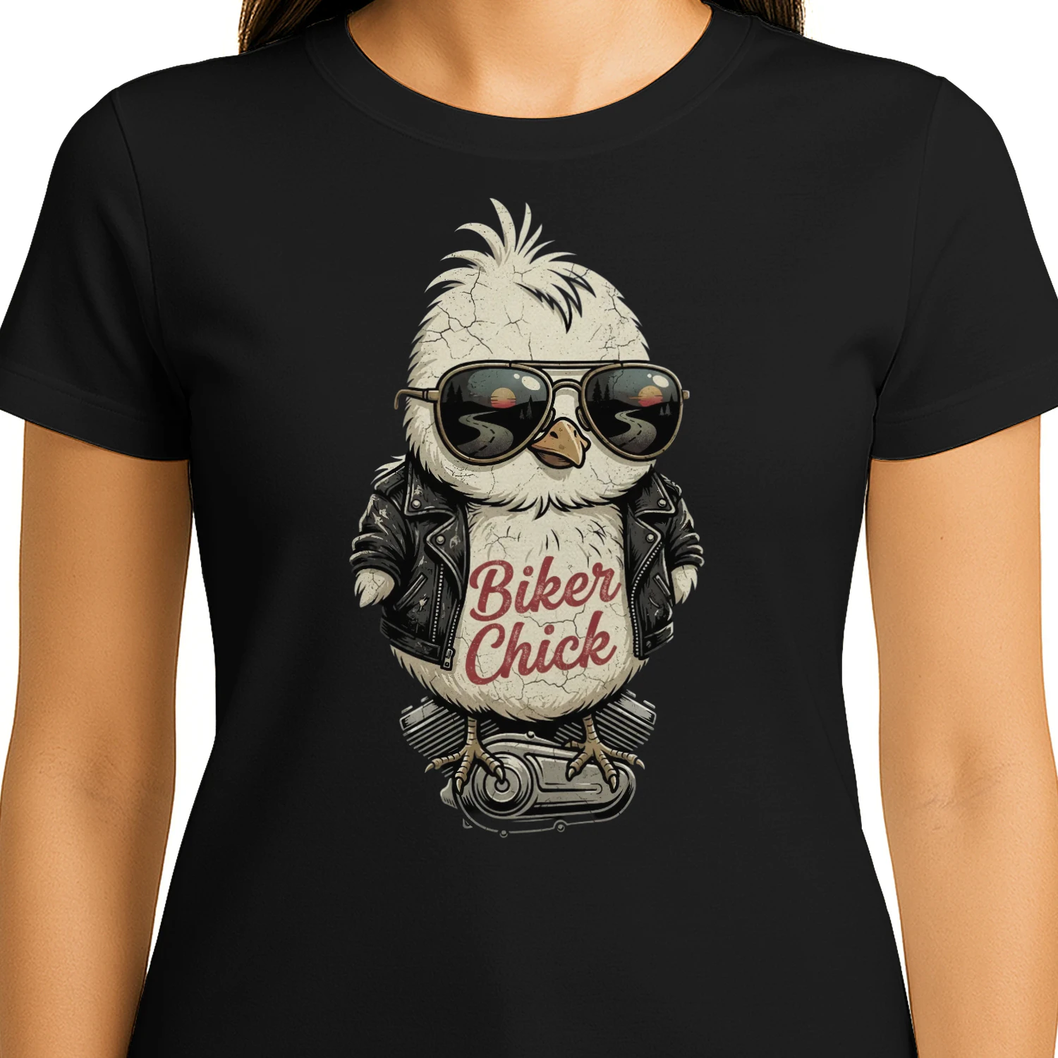 Motorcycle Chick Bird Biker
