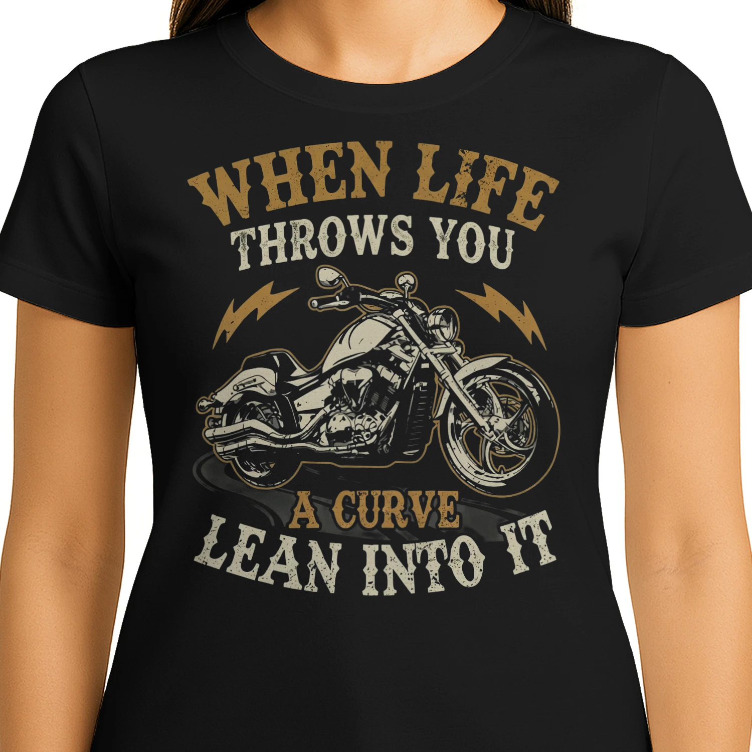 Motorcycle Curve Lightning Lean