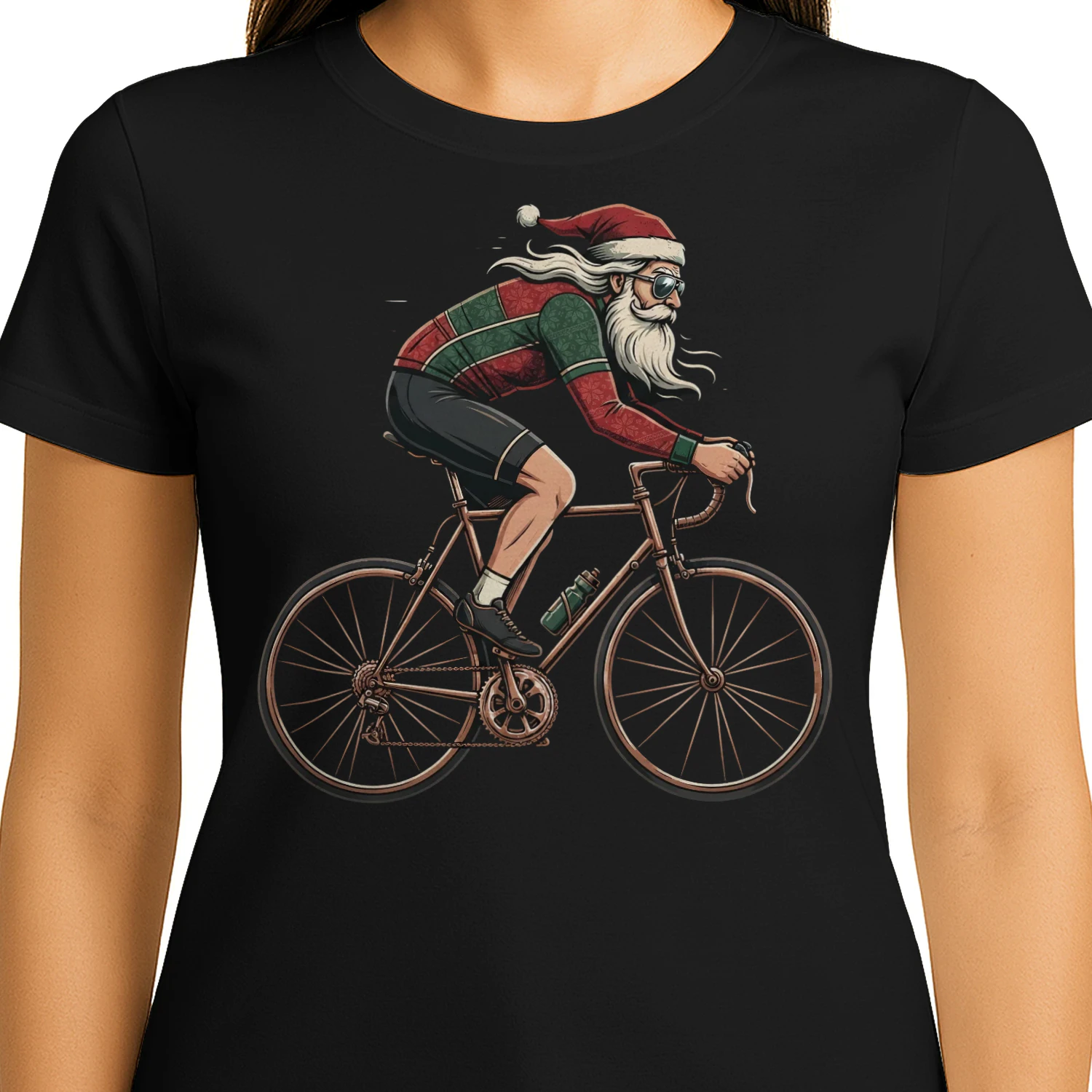 Cycling Cool Santa Claus