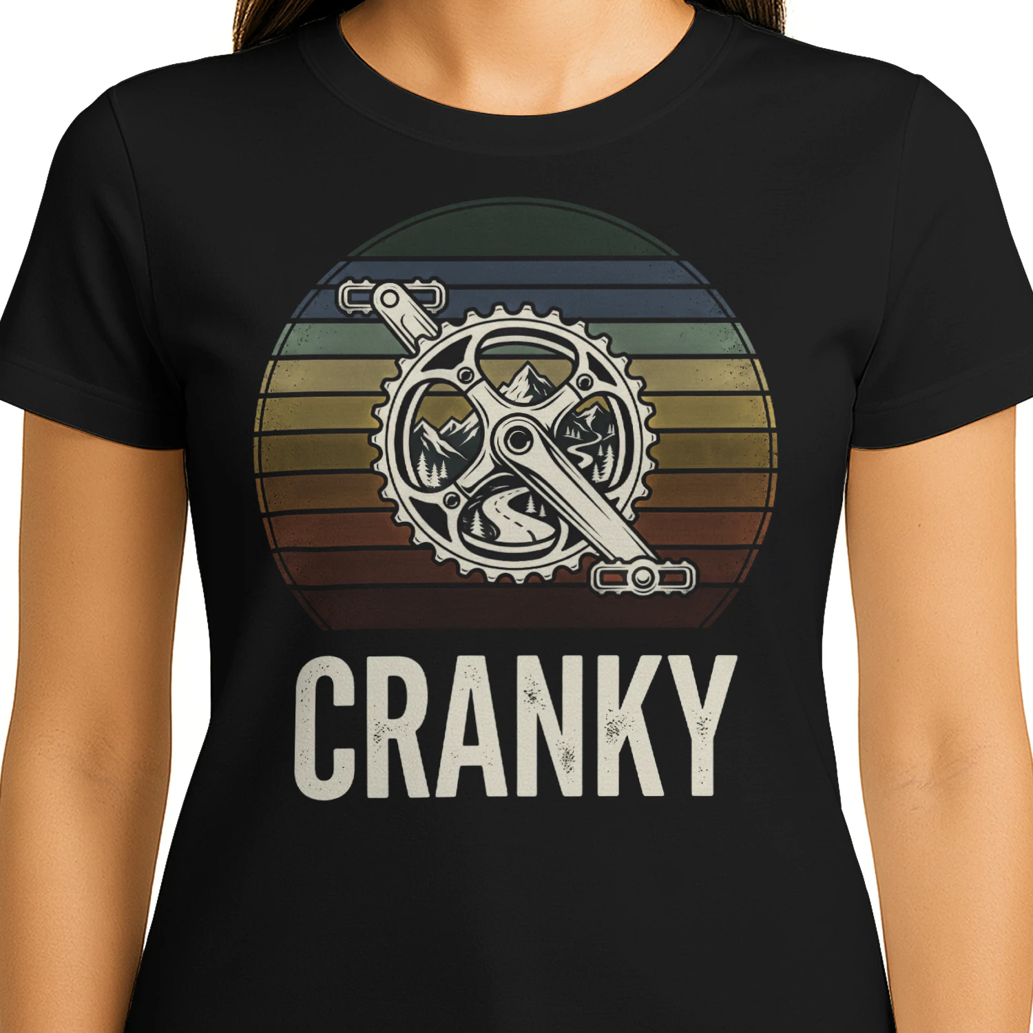 Cycling Cranky Bicycle Crankset Art