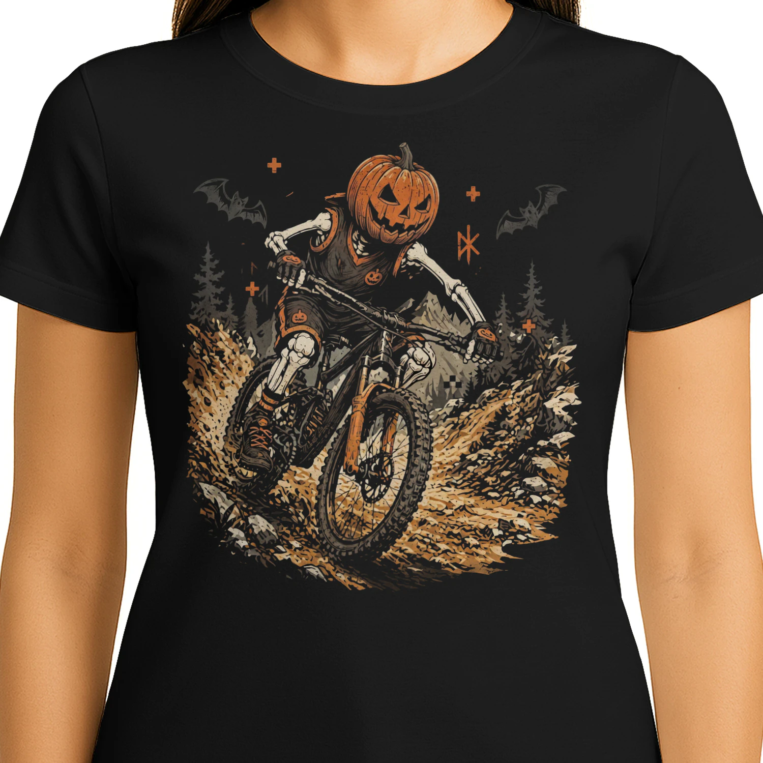 Cycling Headless Pumpkin Rider