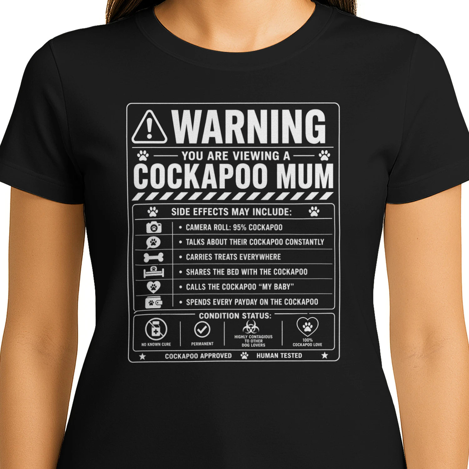 Warning: Cockapoo Mum | Funny Cockapoo Lover Design | Gift for Dog Mums | Cute Cockapoo Owner Graphic