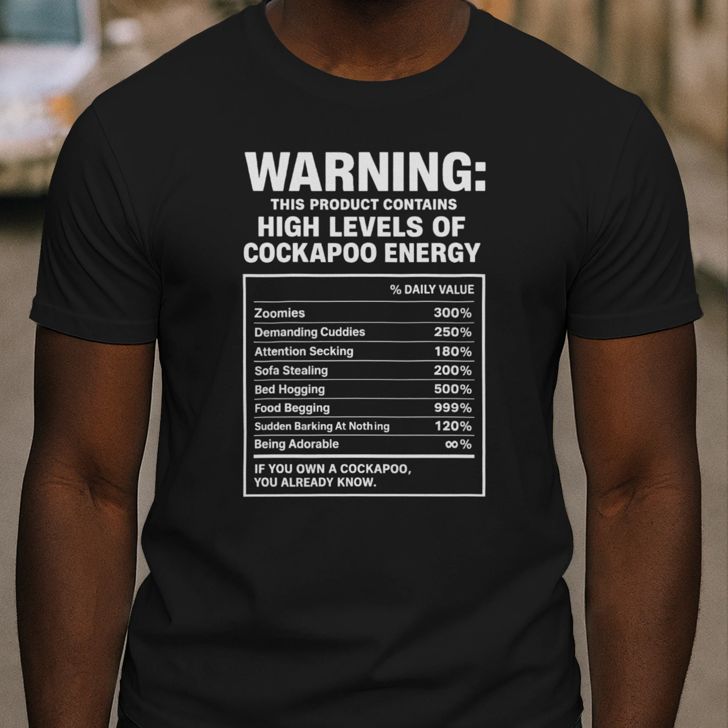 Warning: High Levels Of Cockapoo Energy | Funny Cockapoo Owner Design | Dog Lover Humor Gift