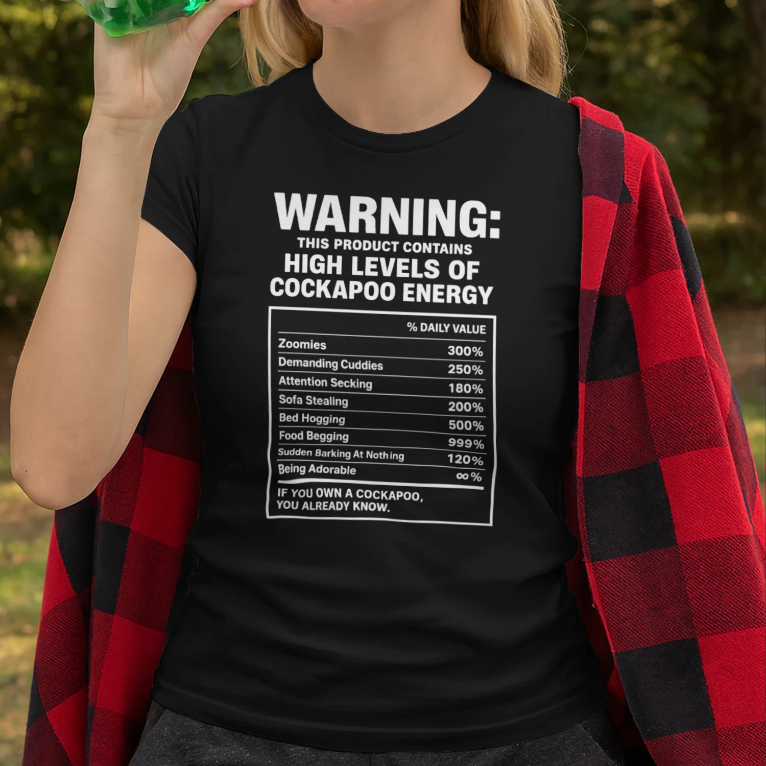 Warning: High Levels Of Cockapoo Energy | Funny Cockapoo Owner Design | Dog Lover Humor Gift
