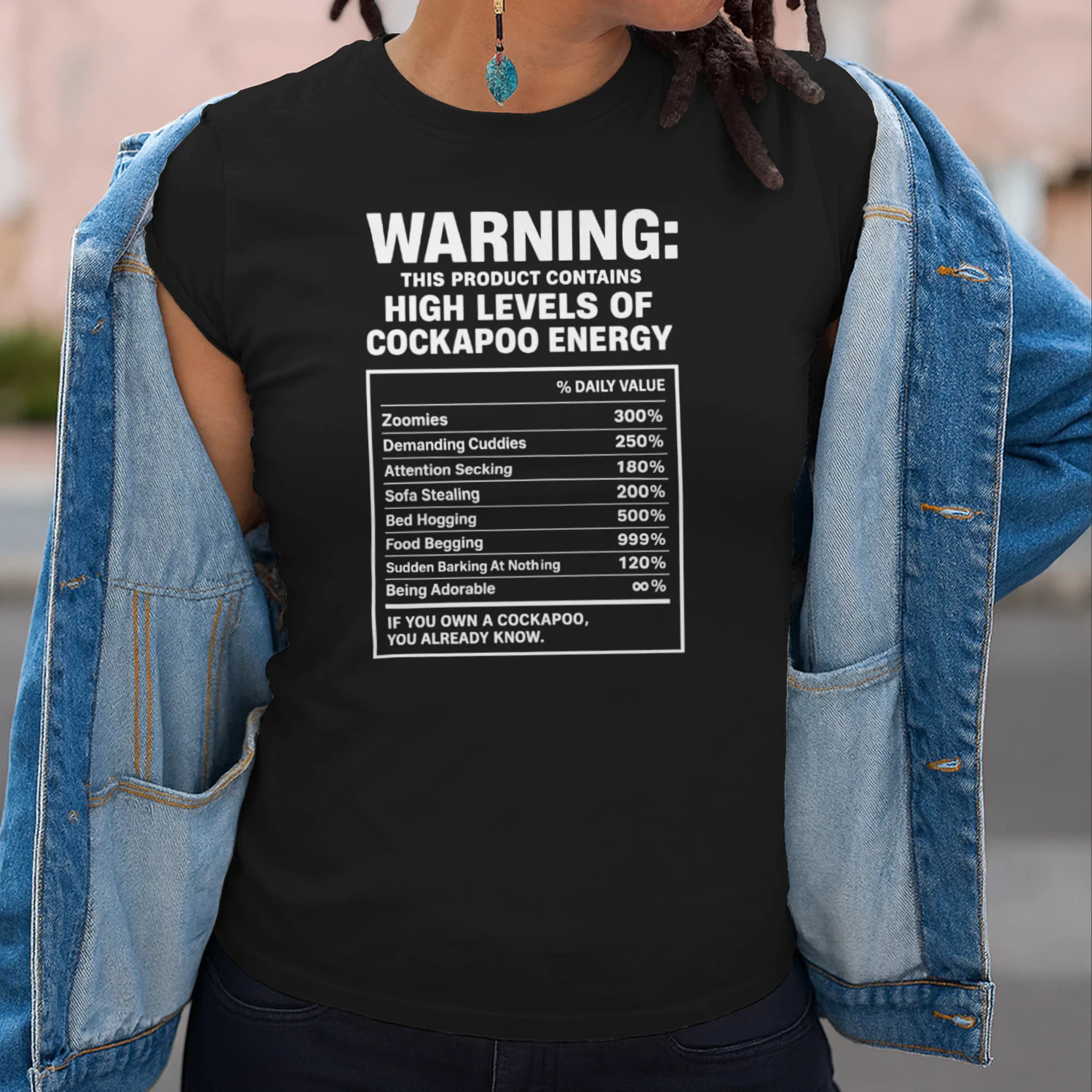 Warning: High Levels Of Cockapoo Energy | Funny Cockapoo Owner Design | Dog Lover Humor Gift