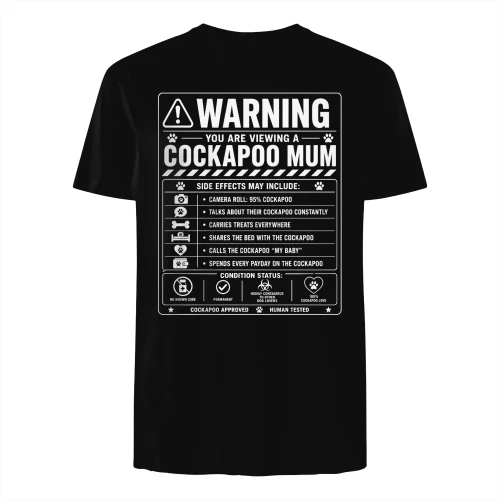 Cockapoo Mum Warning Lable.