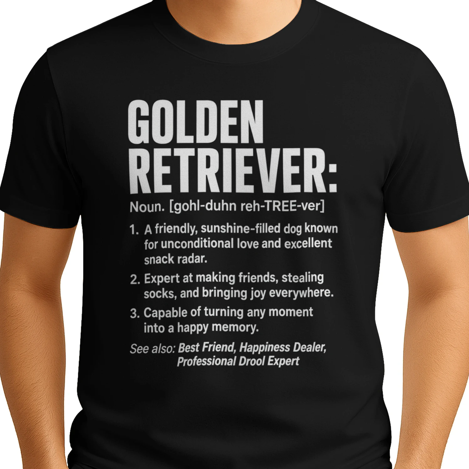 Golden Retriever Noun Definition Design | Funny Golden Retriever Dog Lover Gift | Golden Retriever Owner Humor Graphic