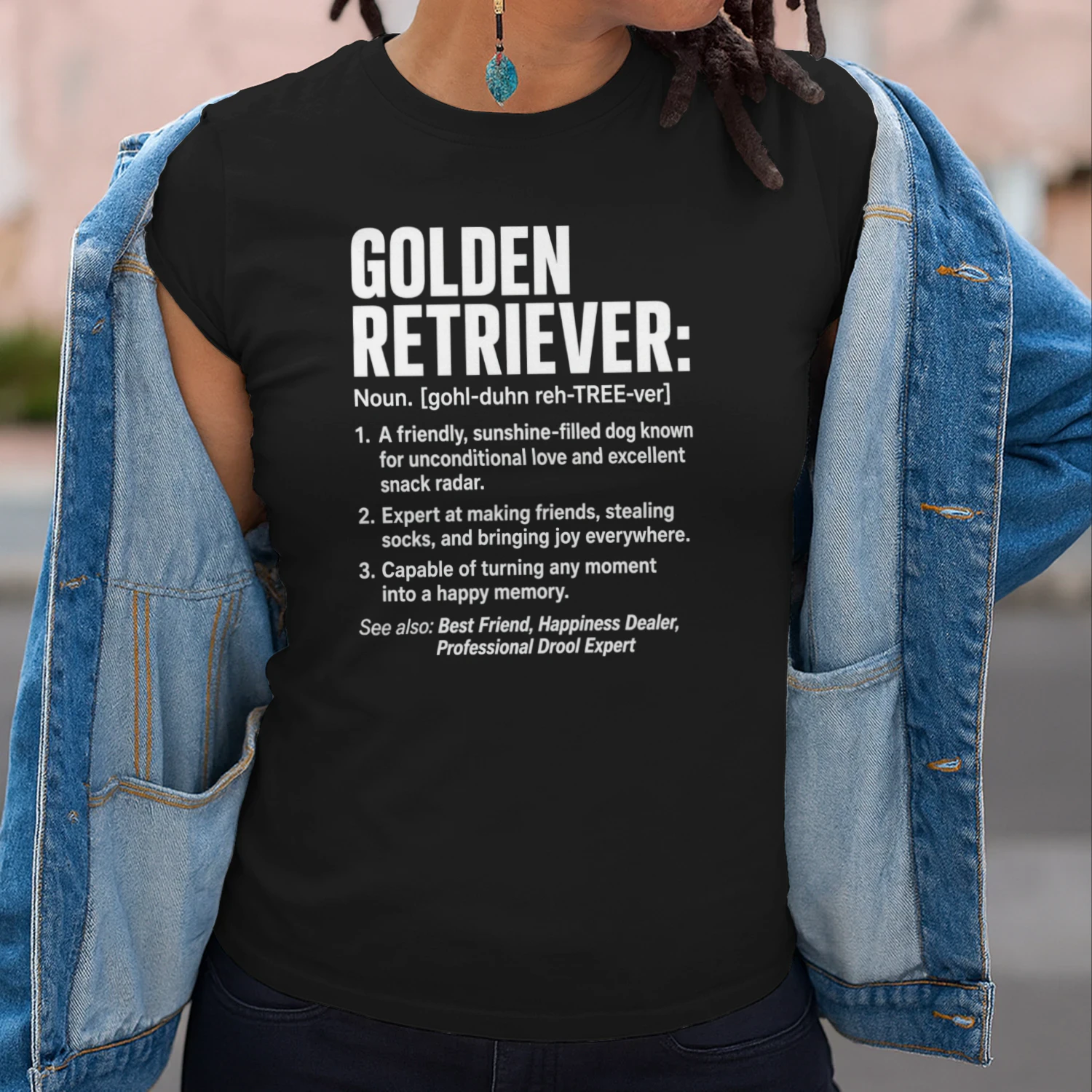 Golden Retriever Noun Definition Design | Funny Golden Retriever Dog Lover Gift | Golden Retriever Owner Humor Graphic