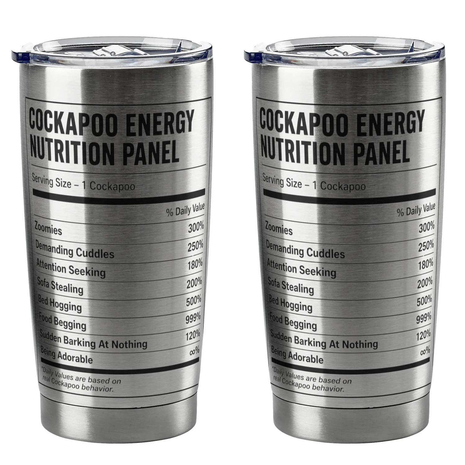 Cockapoo Energy Nutrition Panel – Funny Cockapoo Dog Lover Design | Gift for Cockapoo Owners