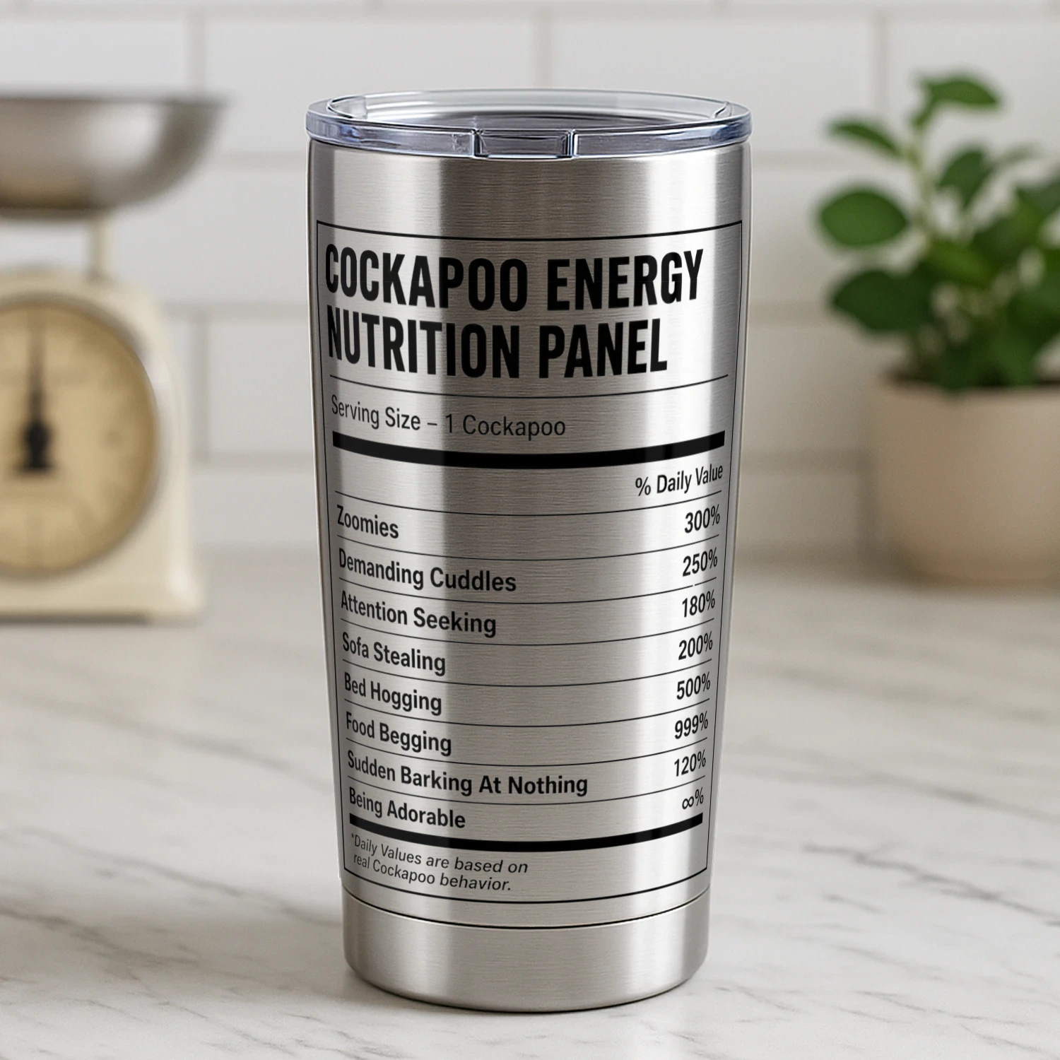 Cockapoo Energy Nutrition Panel – Funny Cockapoo Dog Lover Design | Gift for Cockapoo Owners
