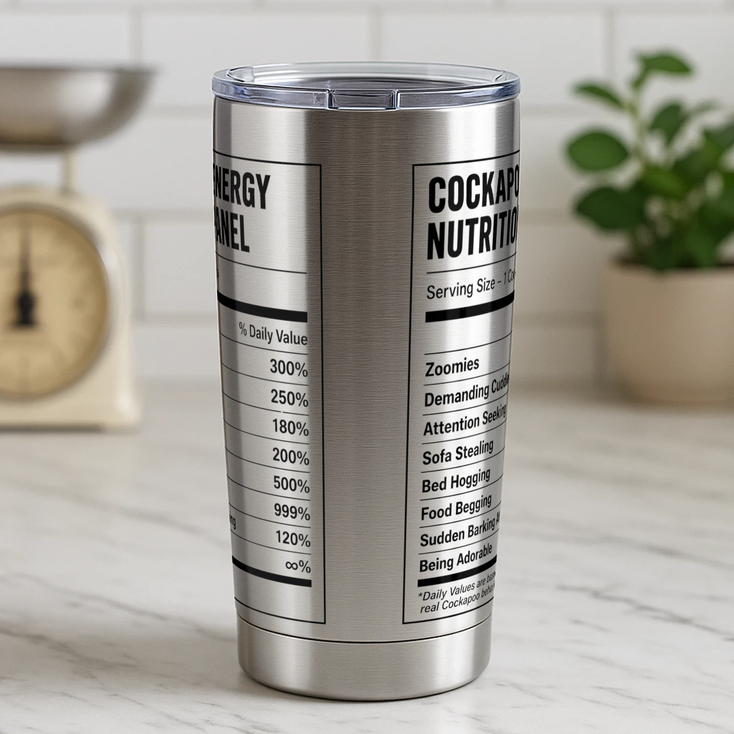 Cockapoo Energy Nutrition Panel – Funny Cockapoo Dog Lover Design | Gift for Cockapoo Owners