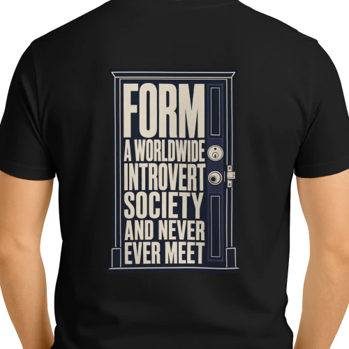 Introvert Relatable Humor Form A Worldwide Introvert Society And Never Ever Meet - Gift For Friend