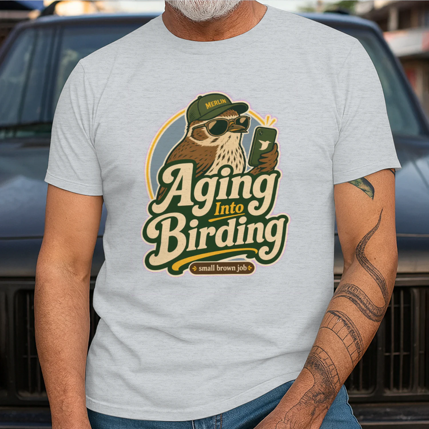 Birdwatching Aging Into Birding - Skip Creative Signal, Gift For Friend