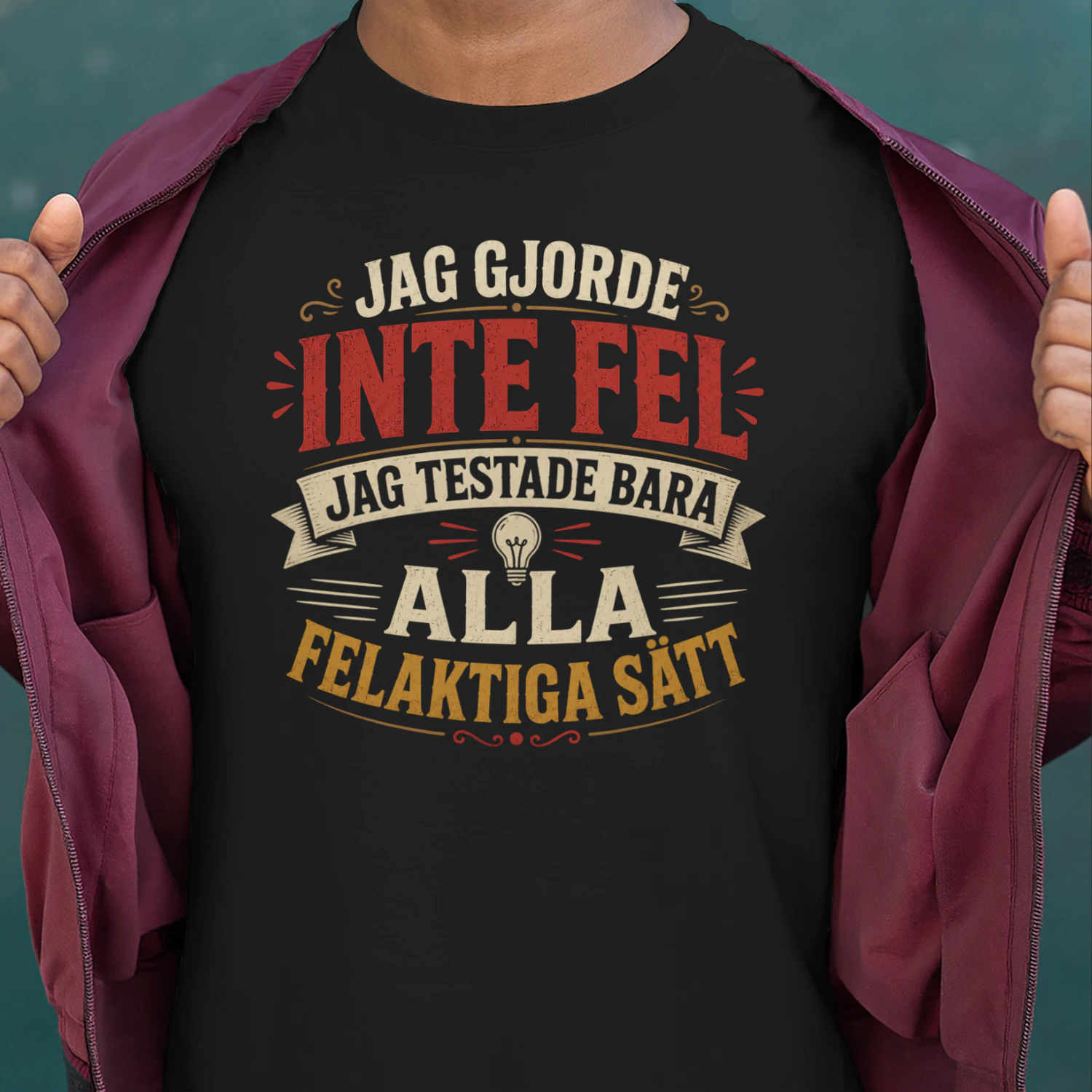 JAG GJORDE INTE FEL JAG TESTADE BARA ALLA FELAKTIGA SÄTT