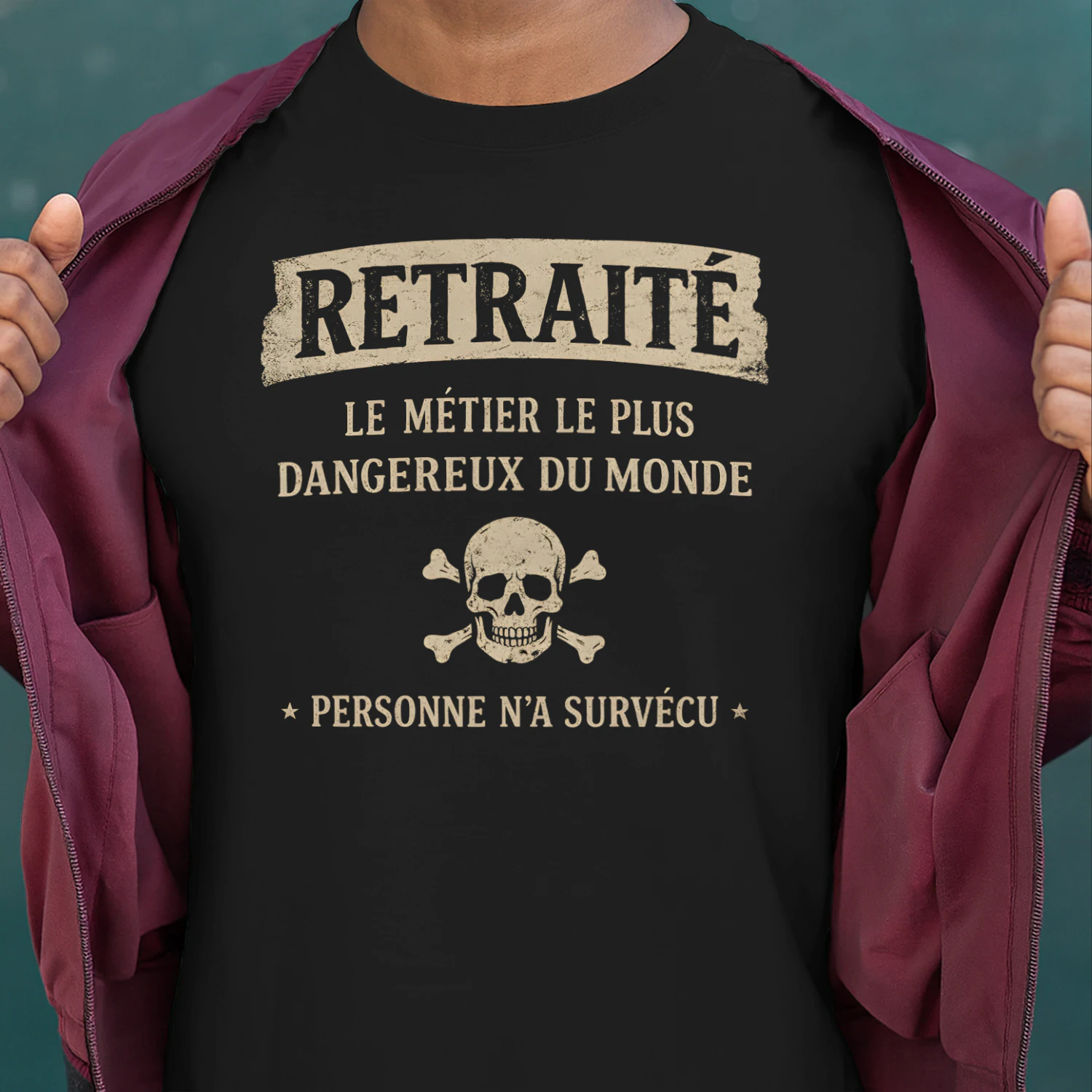 FR - T-shirt Retraité Drôle - Le Métier Le Plus Dangereux Du Monde