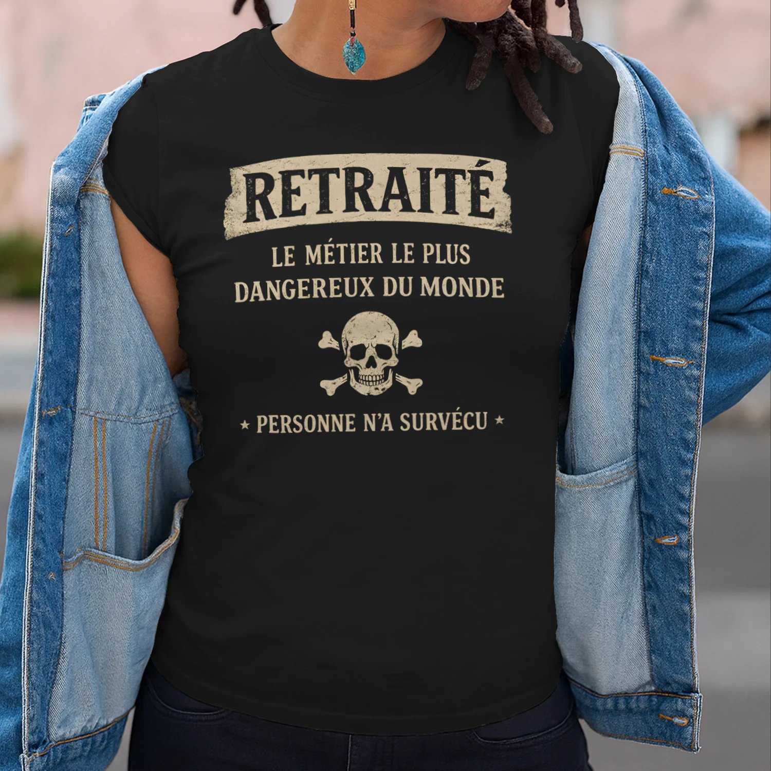 FR - T-shirt Retraité Drôle - Le Métier Le Plus Dangereux Du Monde