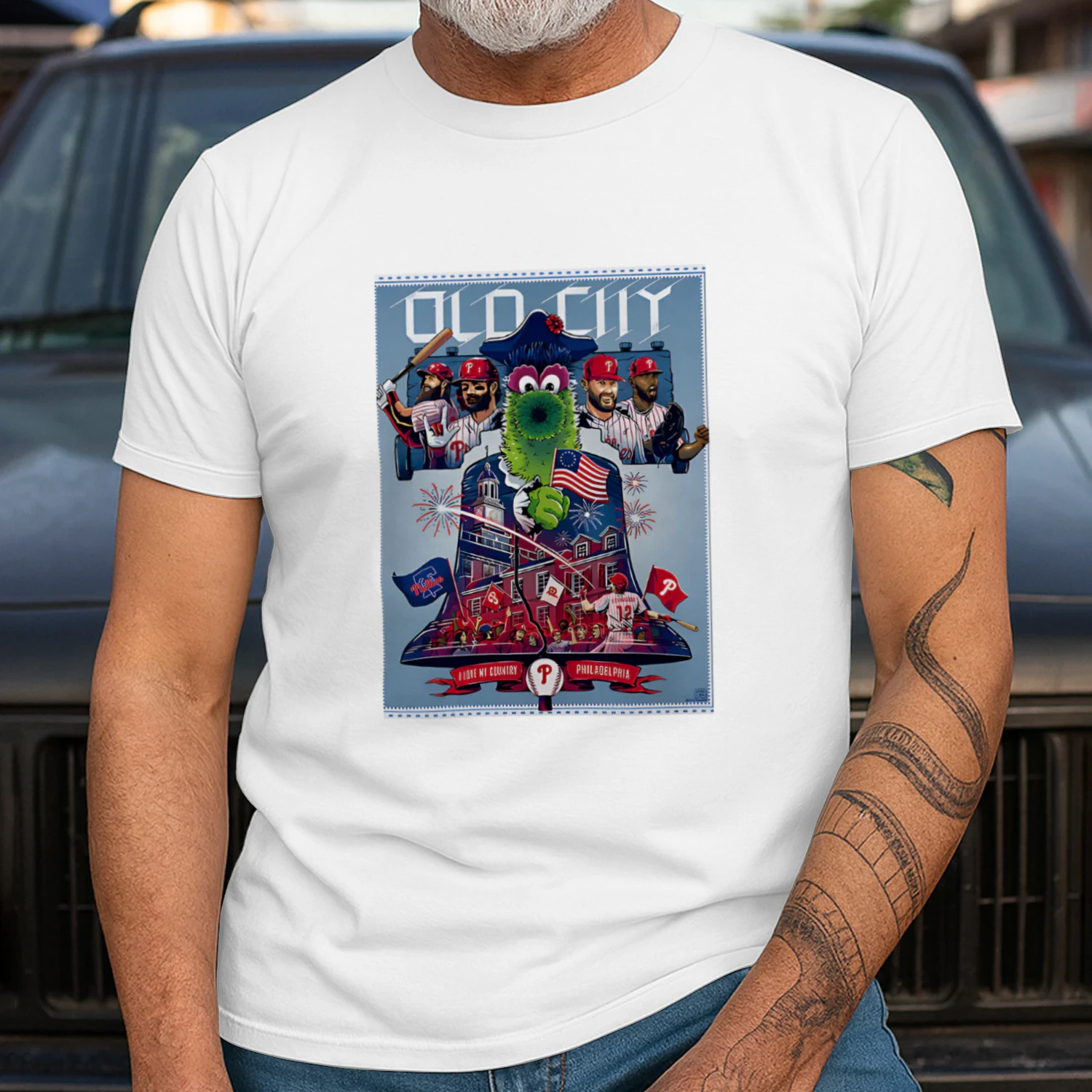 Bryce Harper Kyle Schwarber Philadelphia Phillies The Phanatic Old City I Love My Country MLB All-Star Game 2026 shirt