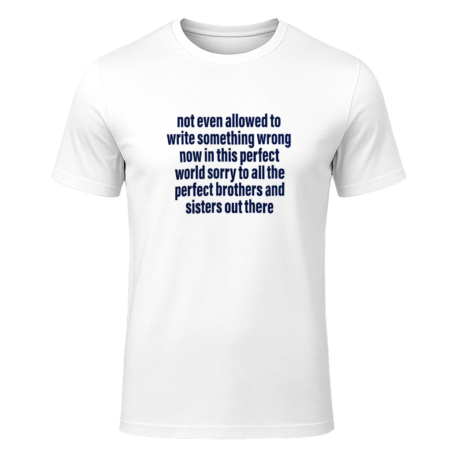 Not Even Allowed To Write Something Wrong Now In This Perfect World Shirt