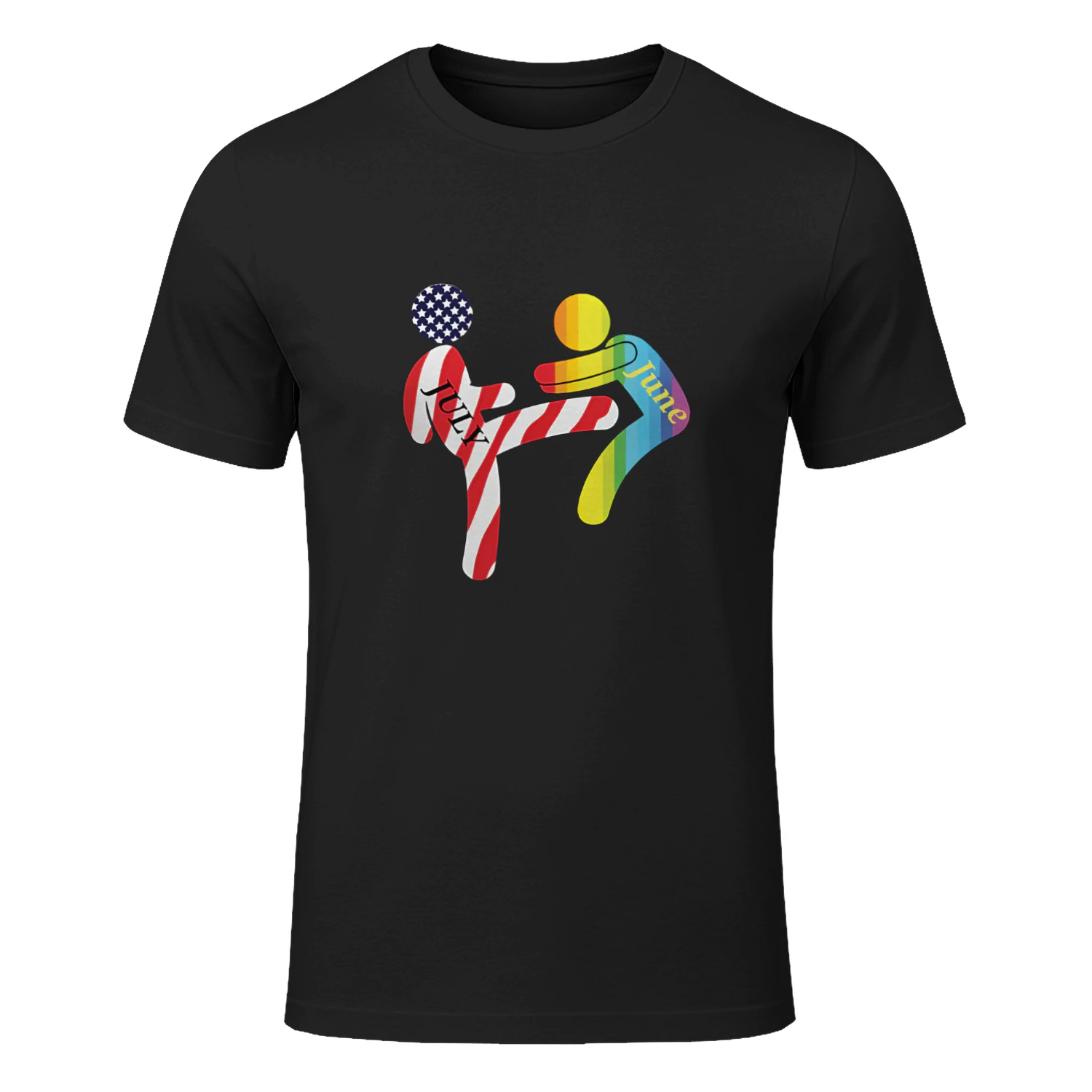 July Independence Kick June Pride Month Shirt