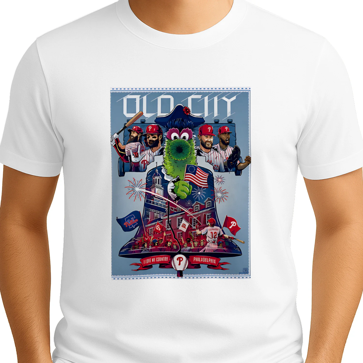 Bryce Harper Kyle Schwarber Philadelphia Phillies The Phanatic Old City I Love My Country MLB All-Star Game 2026 shirt