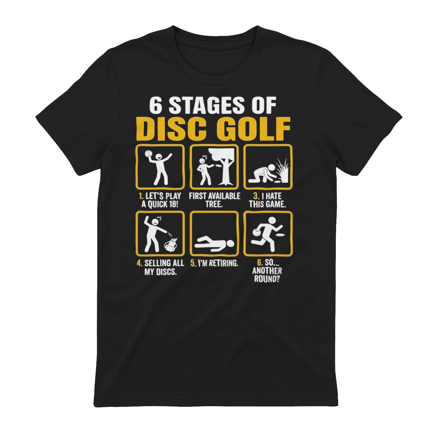 6 stages of disc golf