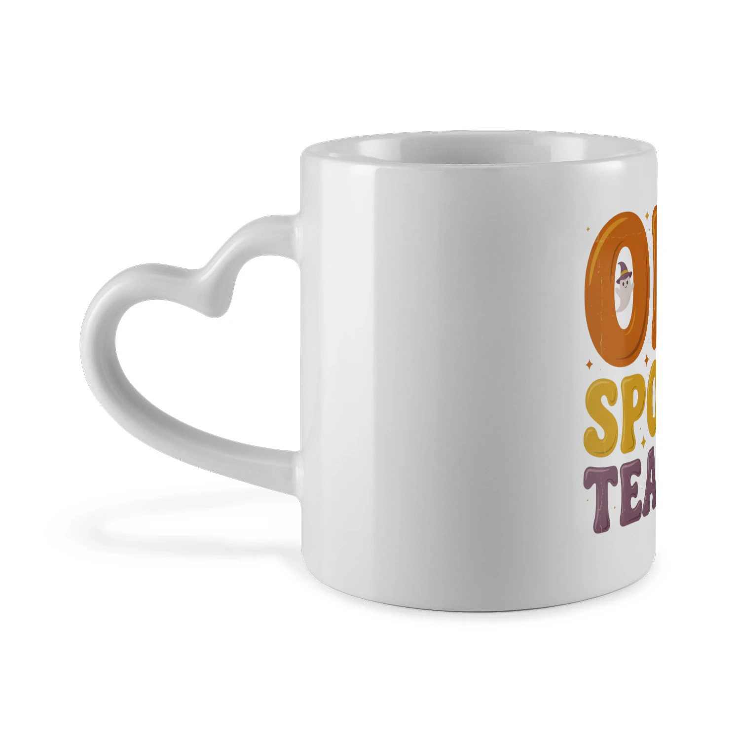 Retro One Spooky Teacher Groovy Halloween Mug 