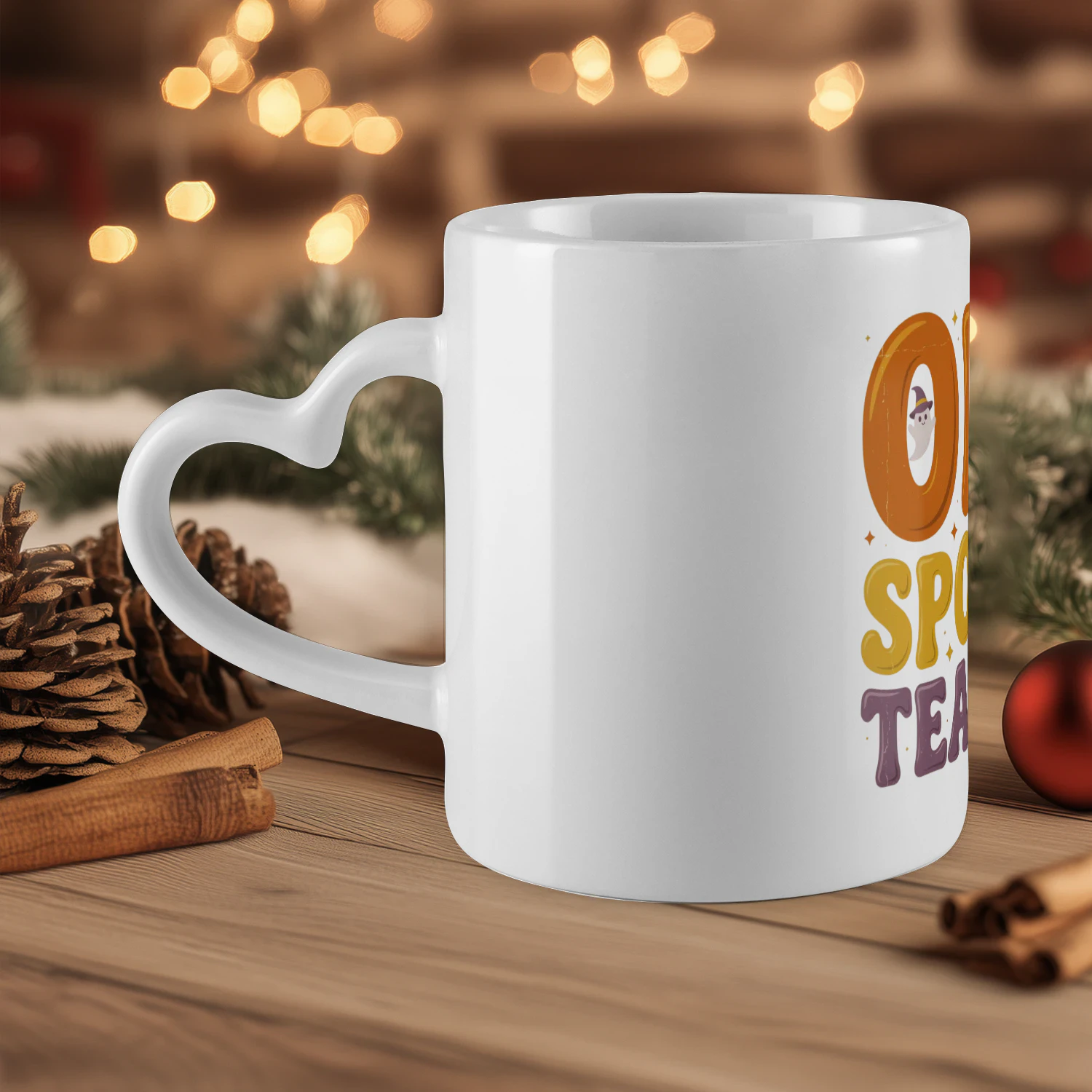 Retro One Spooky Teacher Groovy Halloween Mug 