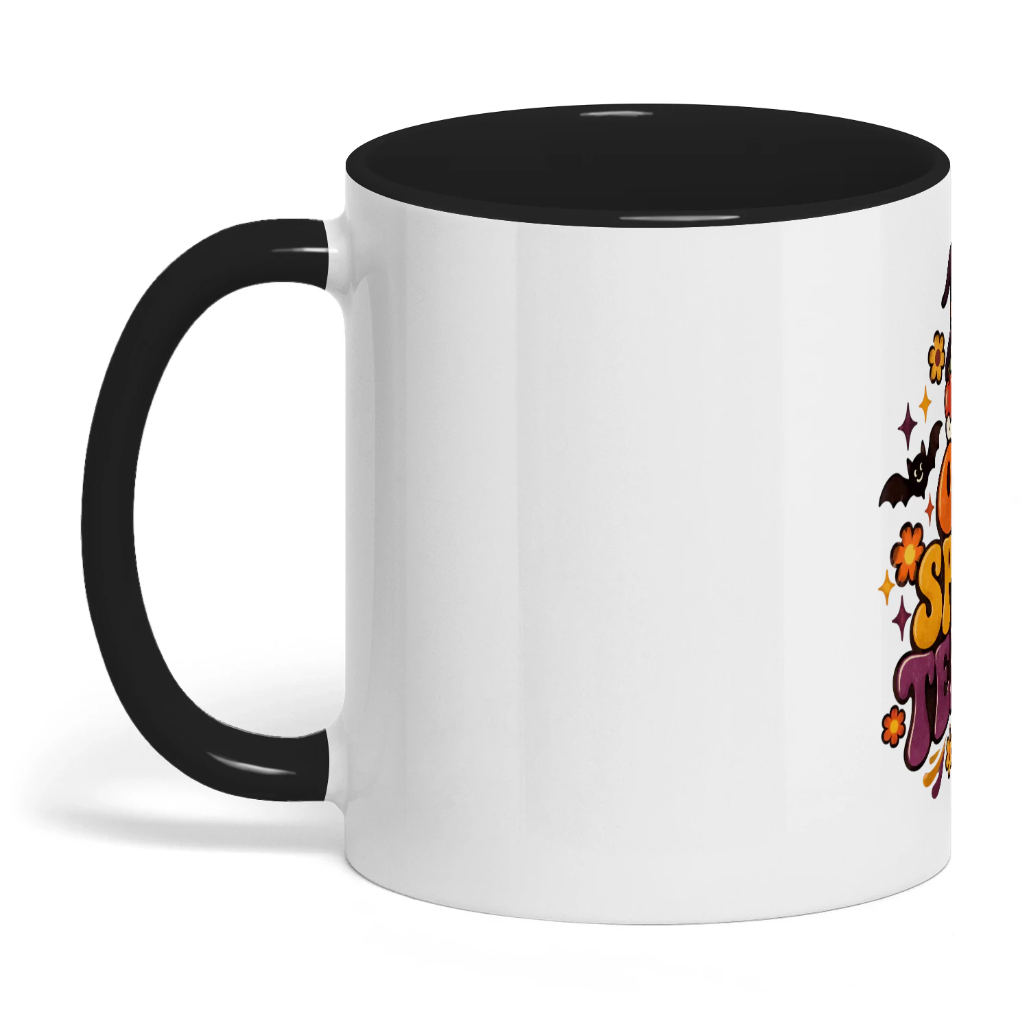 Retro One Spooky Teacher Groovy Halloween Mug 