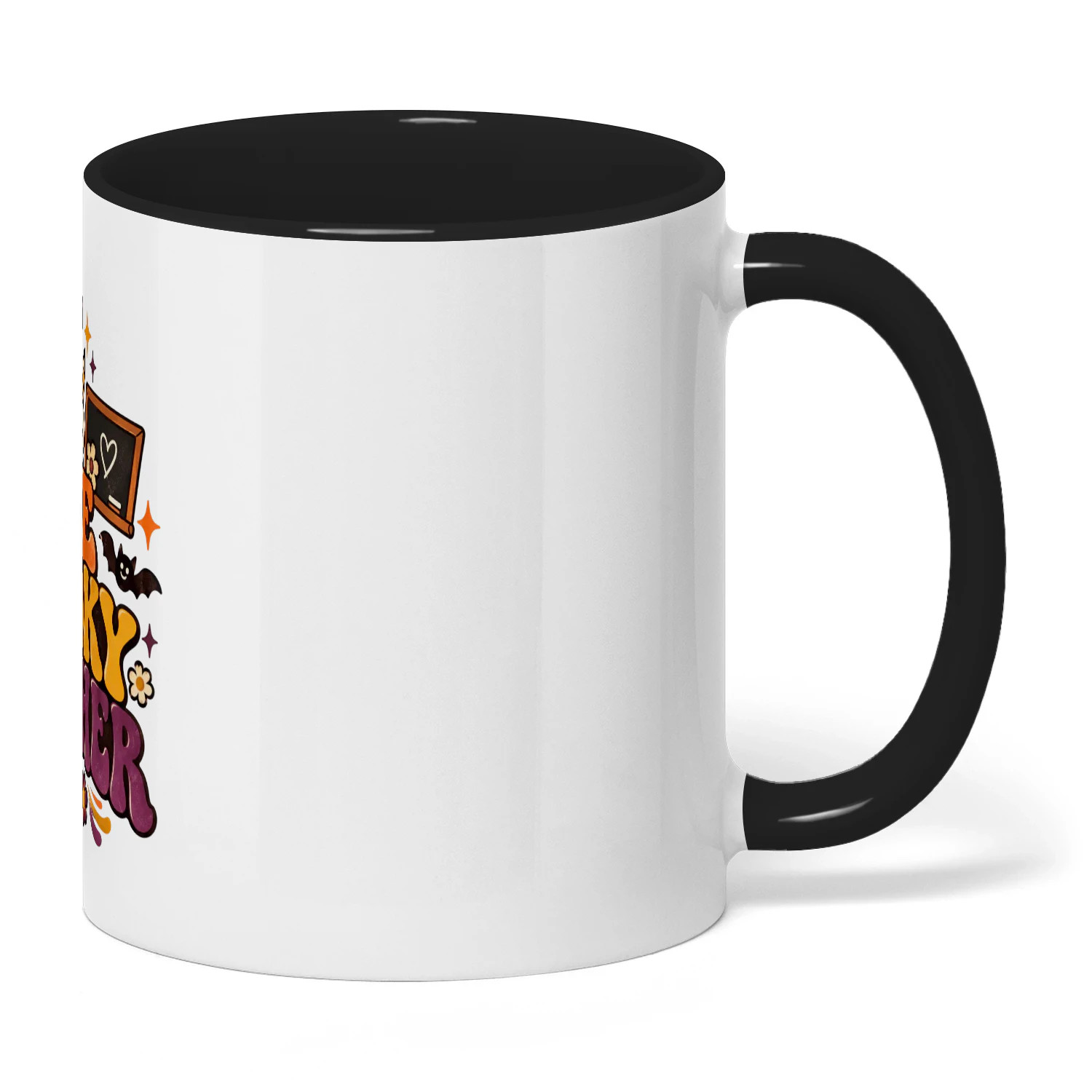 Retro One Spooky Teacher Groovy Halloween Mug 