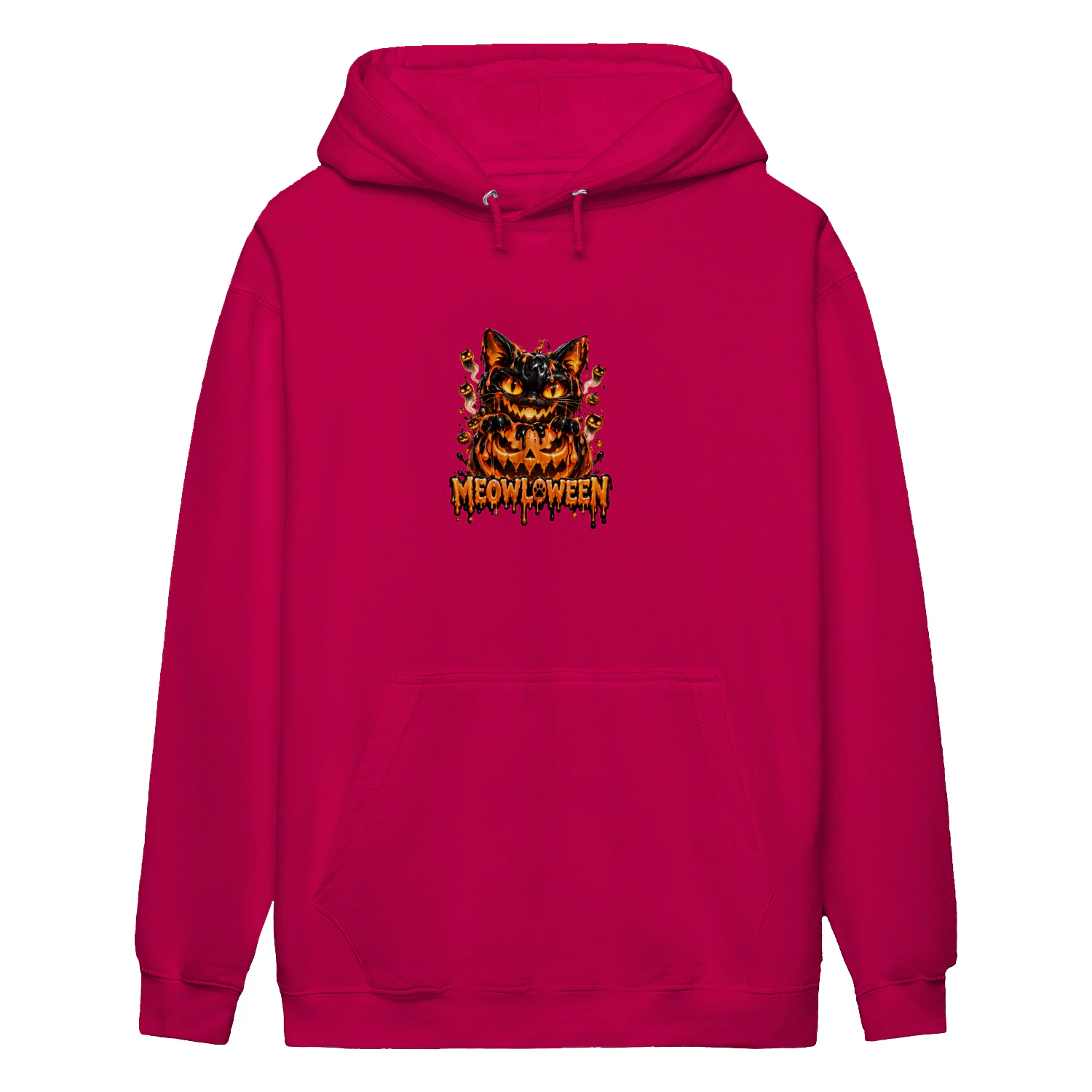 MEOWLOWEEN Black Cat Pumpkin Halloween T-Shirt – Spooky Cat Jack O Lantern Graphic Tee