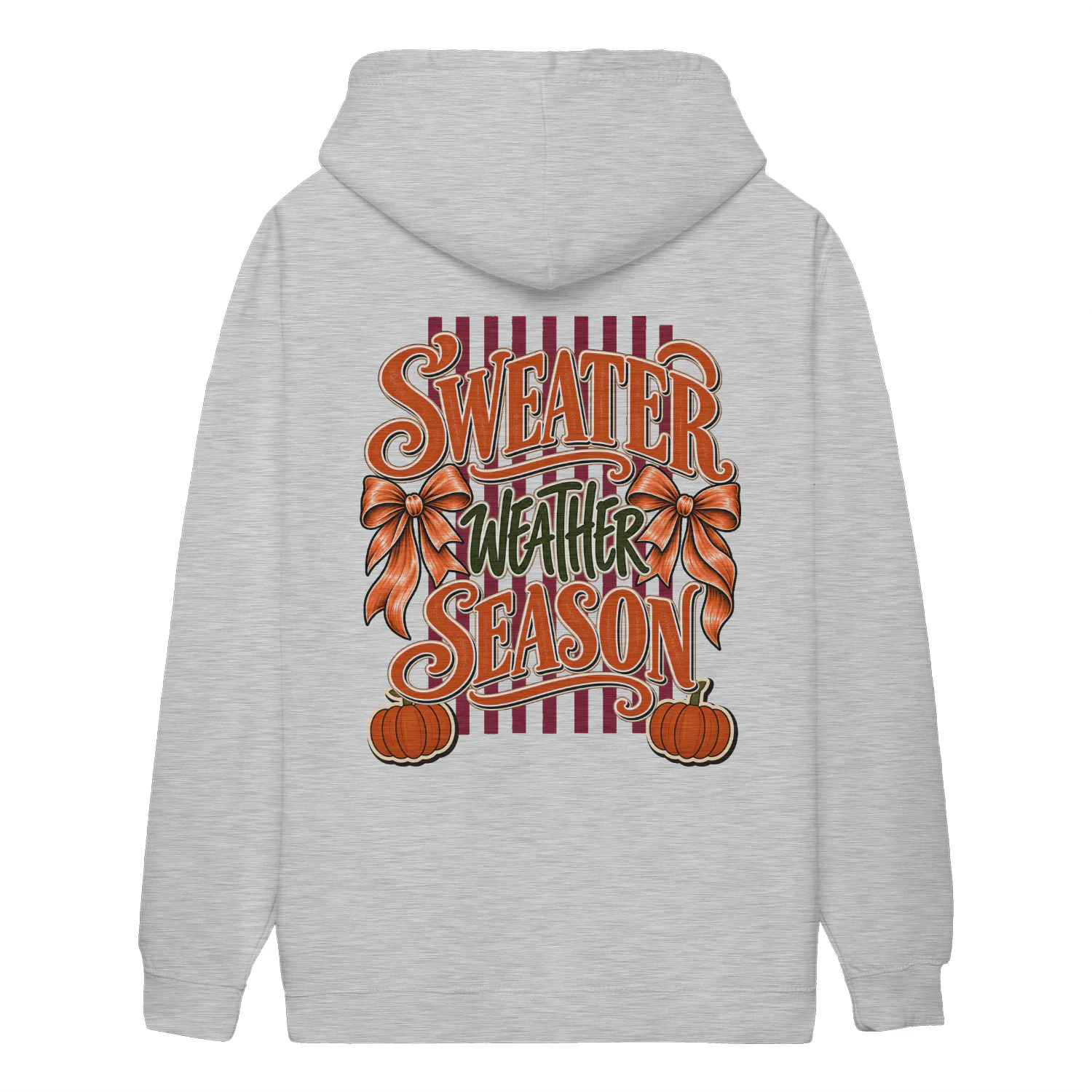 SWEATER WEATHER SEASON Shirt, Retro Fall Pumpkin Tee, Autumn Bow Graphic T-Shirt, Cozy Thanksgiving Shirt, Vintage Fall Lover Gift
