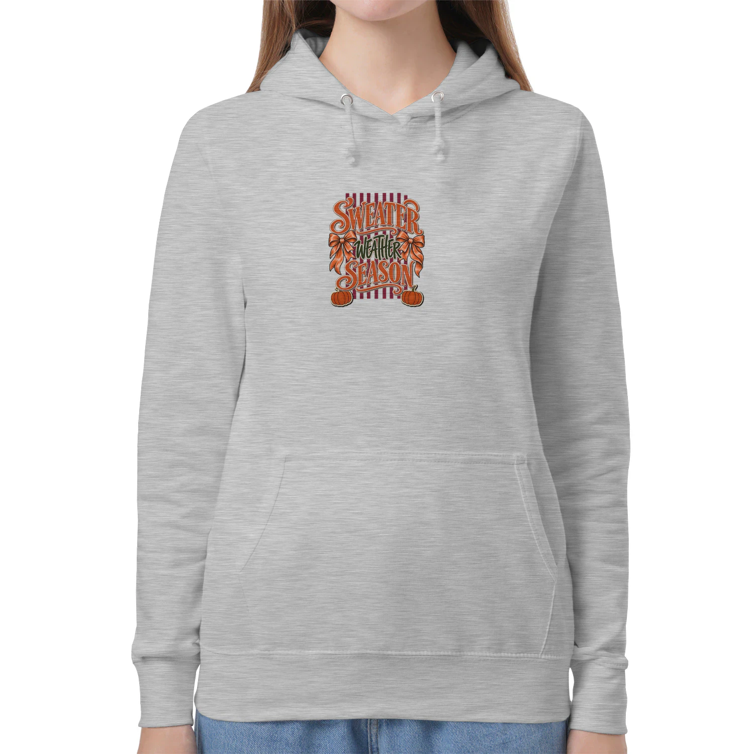 SWEATER WEATHER SEASON Shirt, Retro Fall Pumpkin Tee, Autumn Bow Graphic T-Shirt, Cozy Thanksgiving Shirt, Vintage Fall Lover Gift